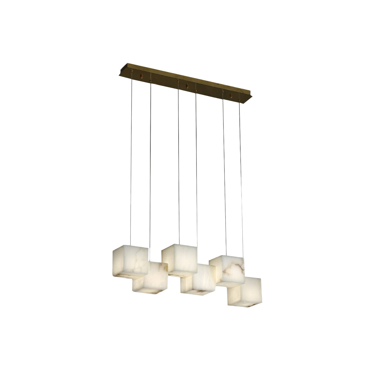 Jarnbruvyd Individual Modern Box Alabaster Chandelier - Neutralighting