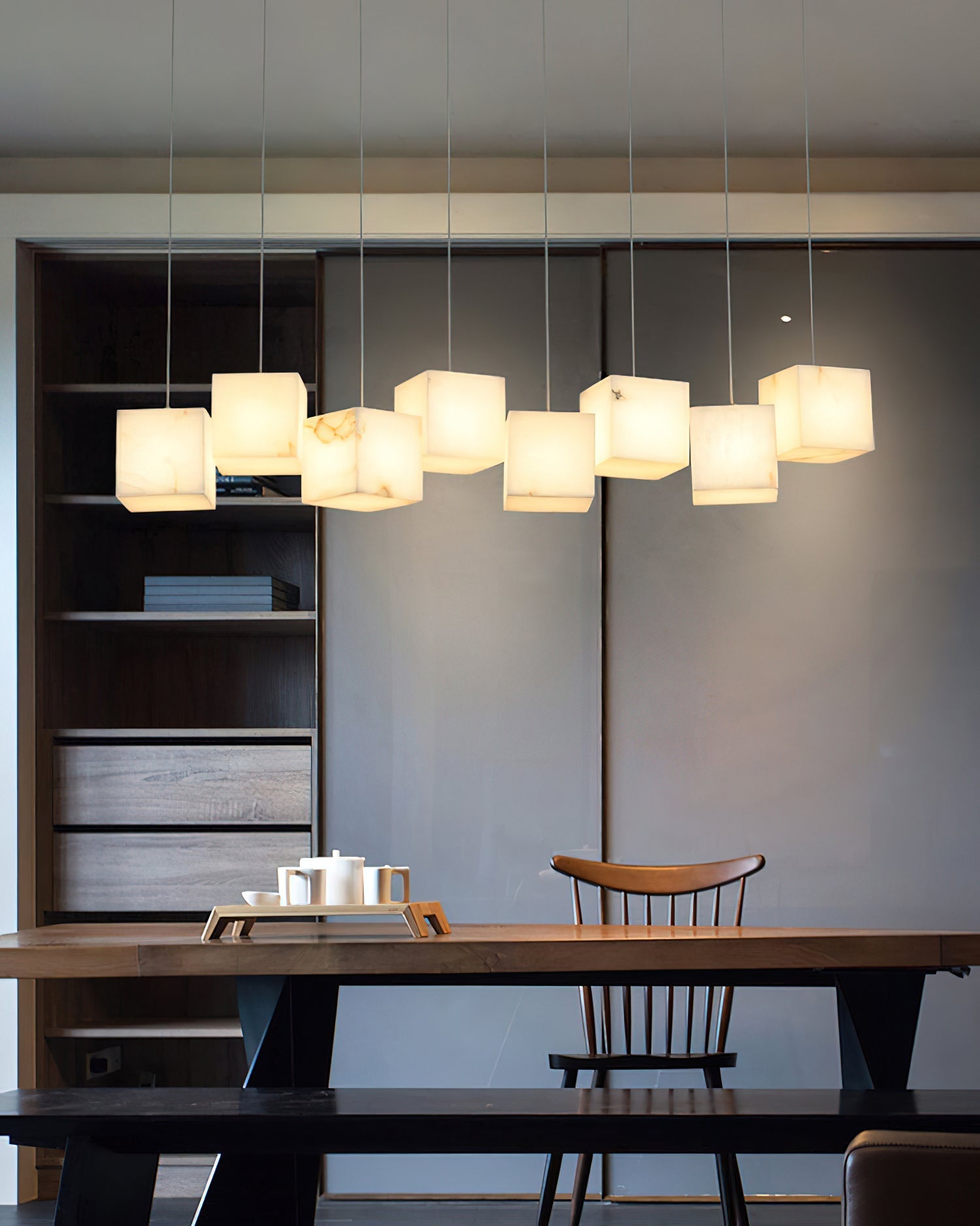 Jarnbruvyd Individual Modern Box Alabaster Chandelier - Neutralighting