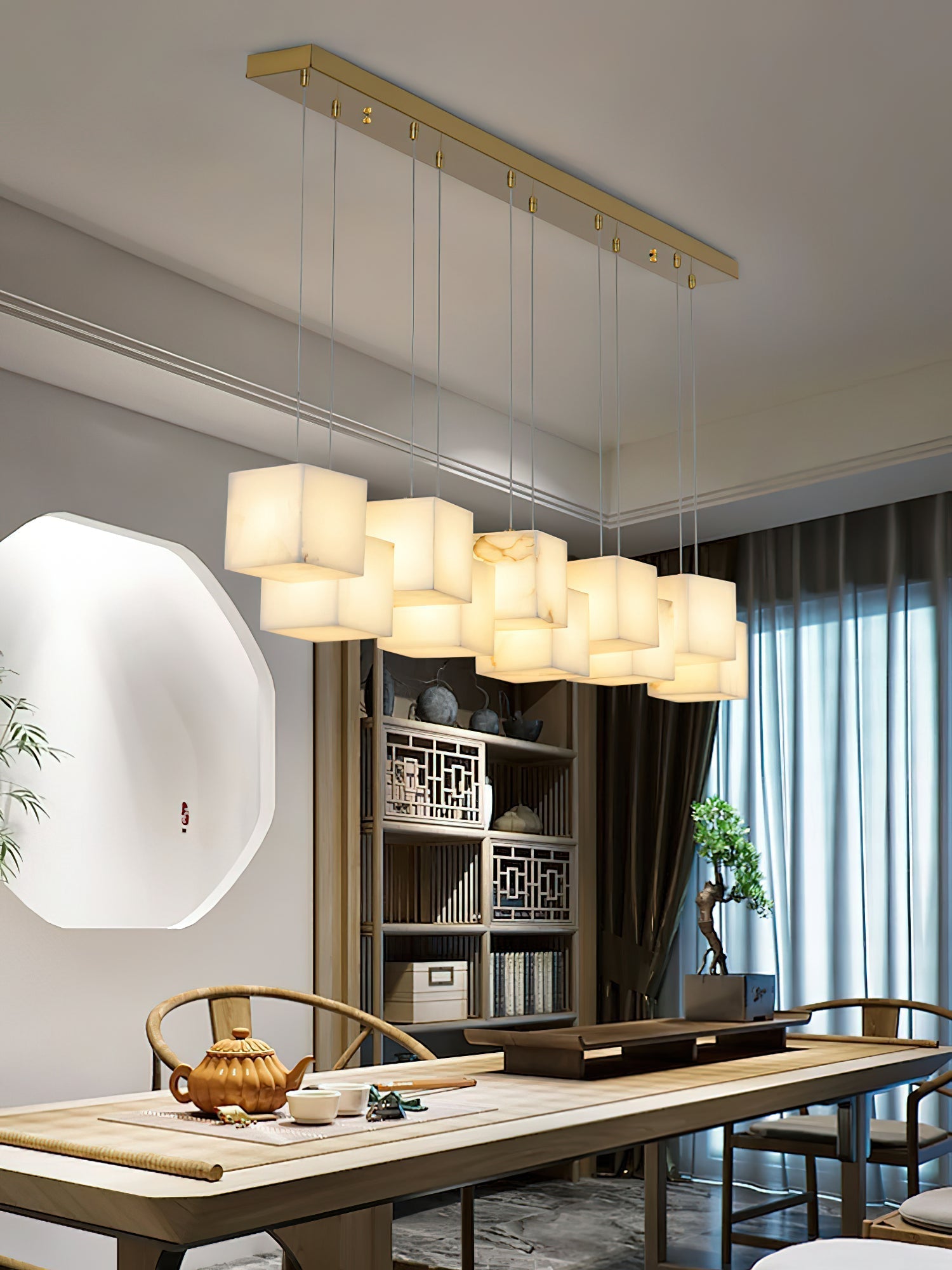 Jarnbruvyd Individual Modern Box Alabaster Chandelier - Neutralighting