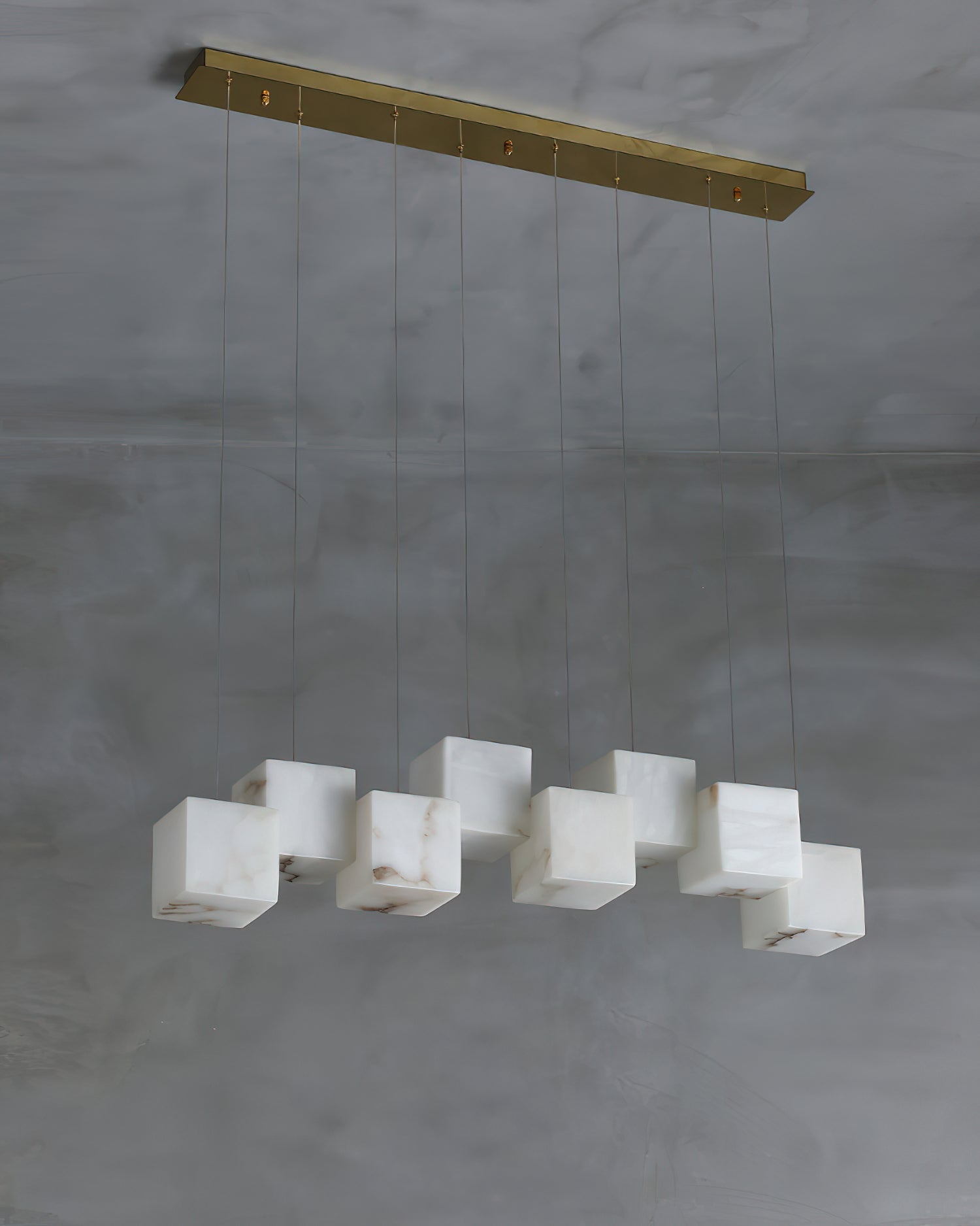 Jarnbruvyd Individual Modern Box Alabaster Chandelier - Neutralighting