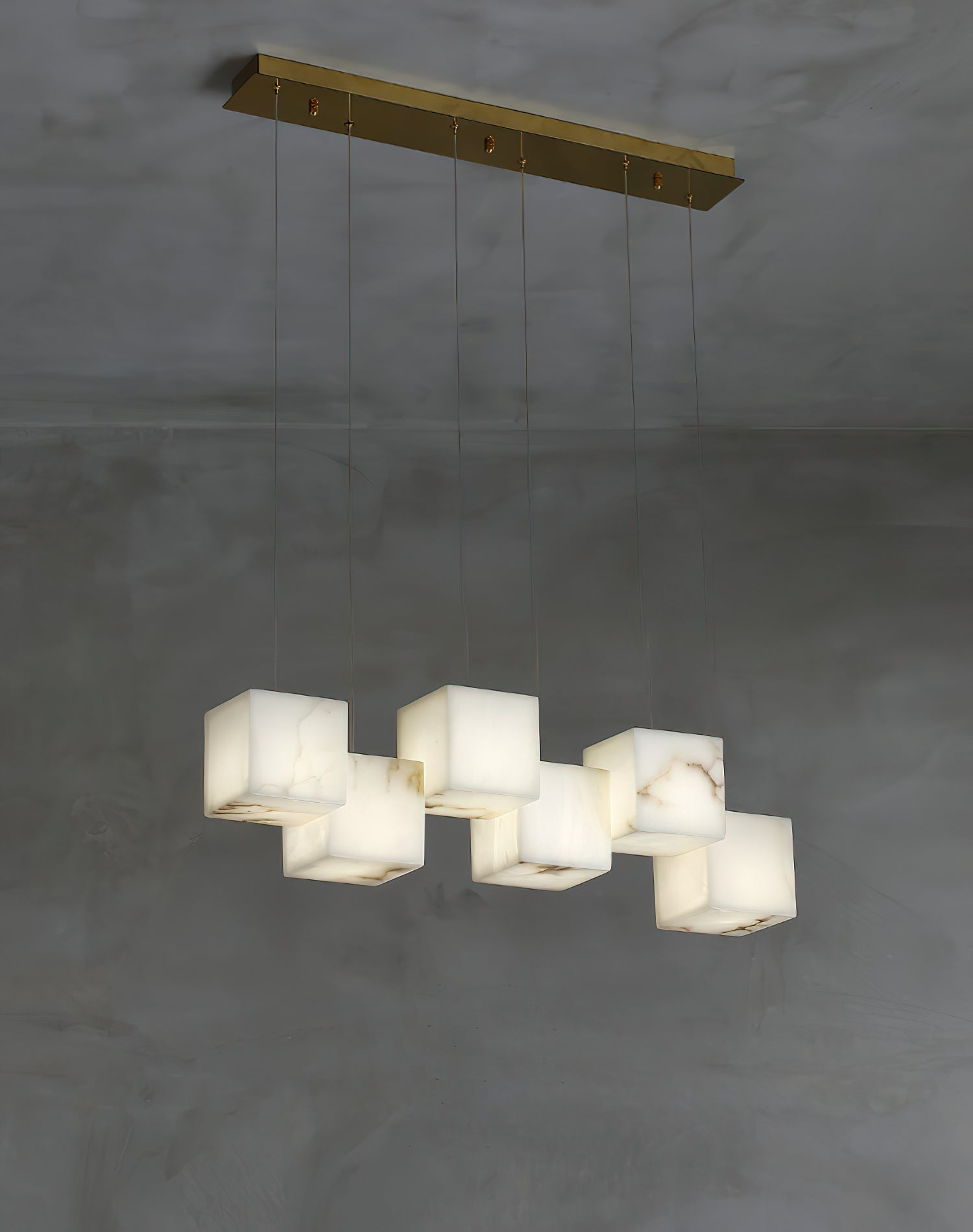 Jarnbruvyd Individual Modern Box Alabaster Chandelier - Neutralighting