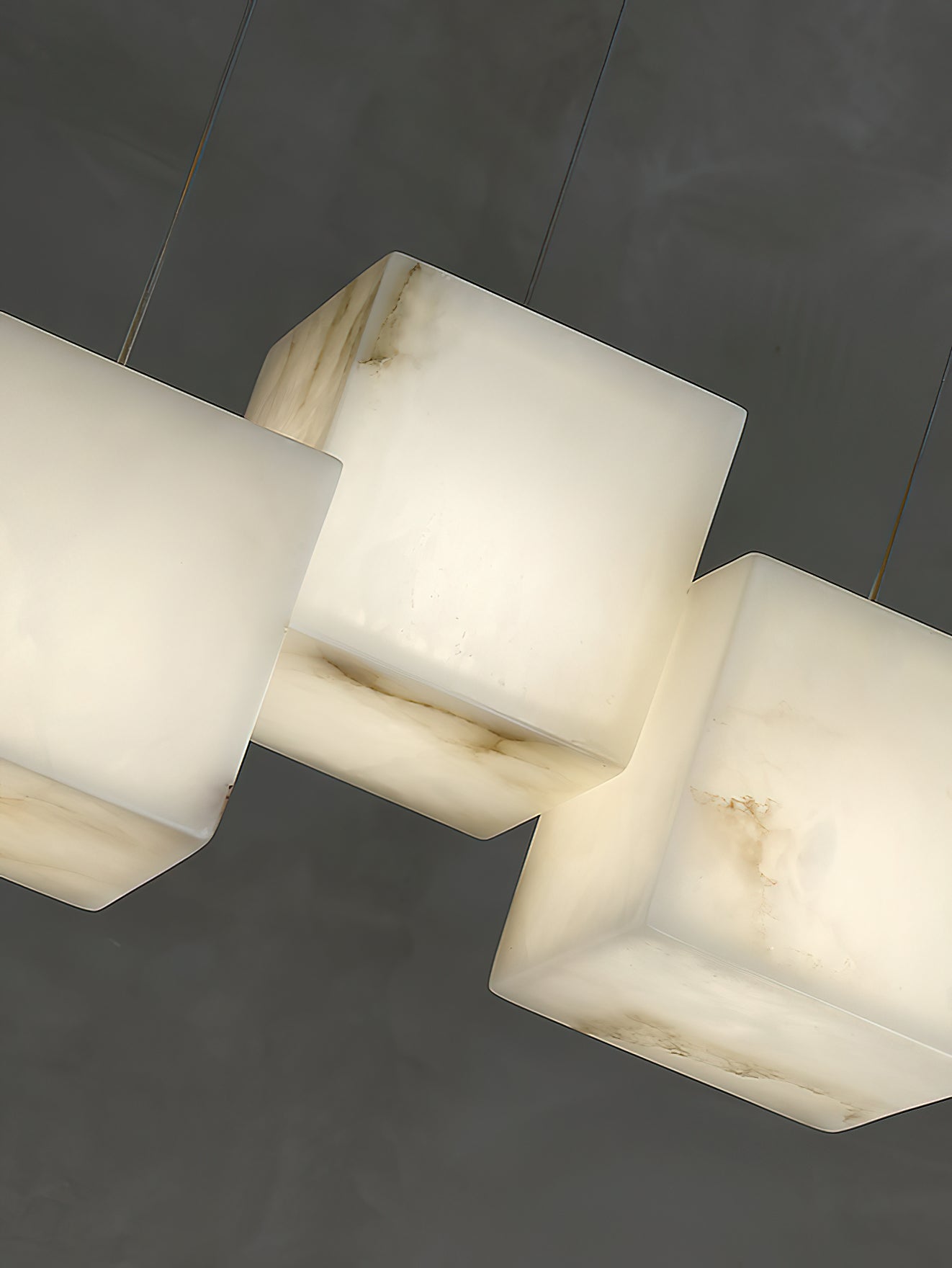 Jarnbruvyd Individual Modern Box Alabaster Chandelier - Neutralighting