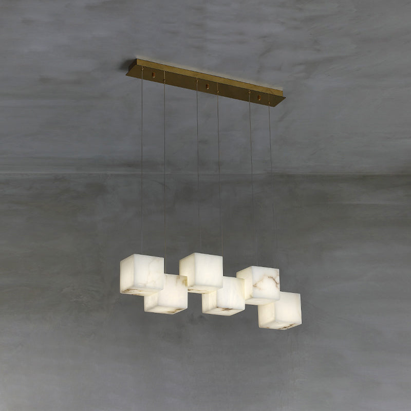 Jarnbruvyd Individual Modern Box Alabaster Chandelier - Neutralighting