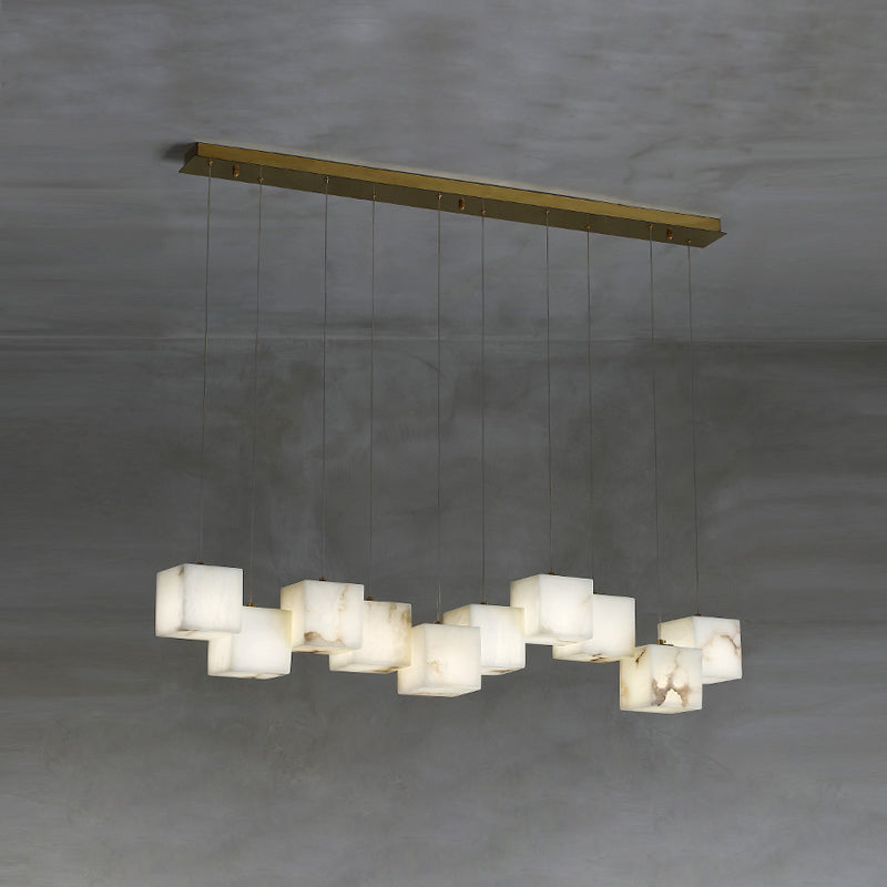 Jarnbruvyd Individual Modern Box Alabaster Chandelier - Neutralighting