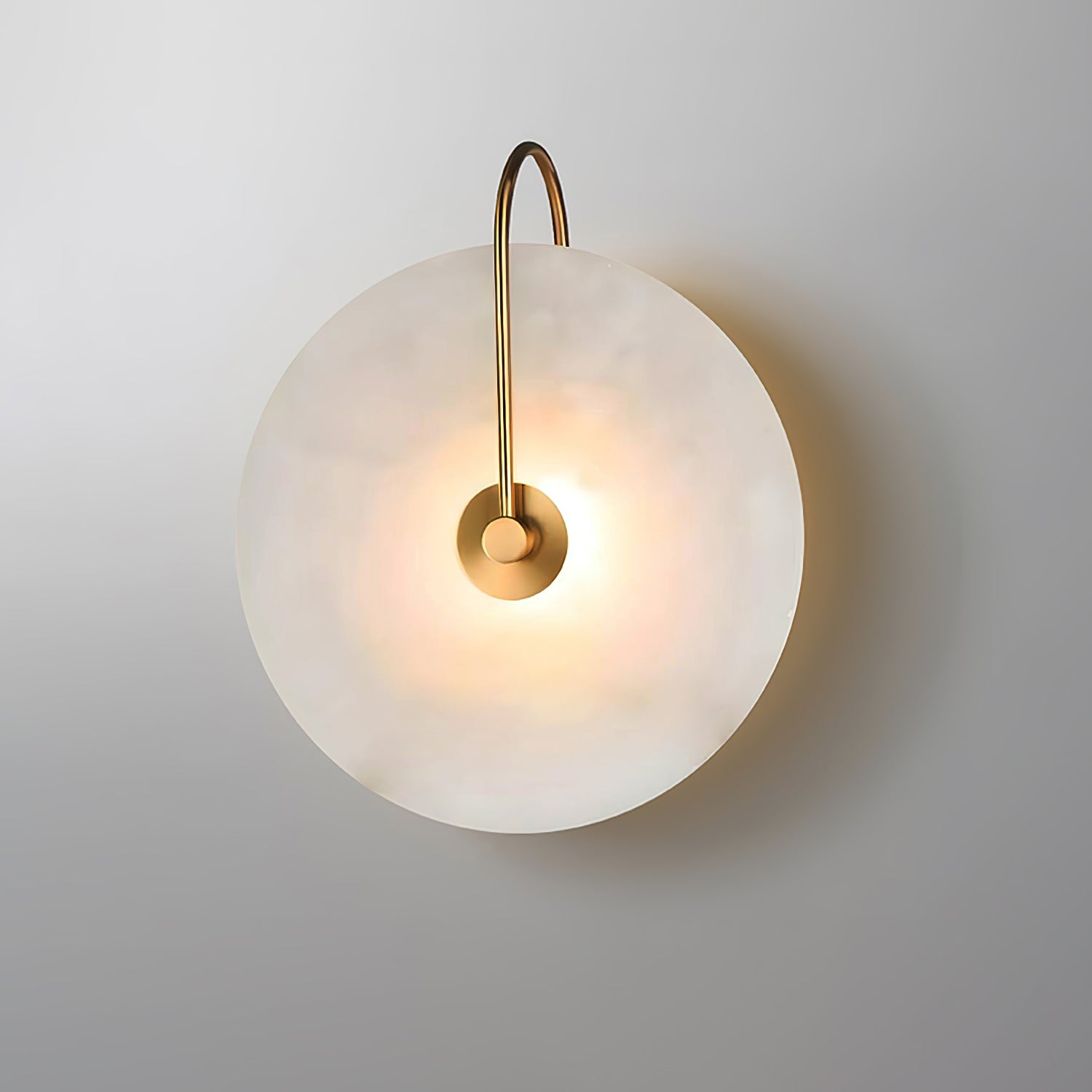 Kristy Alabaster LED Wall Lamp Round Iconic Circular - Neutralighting