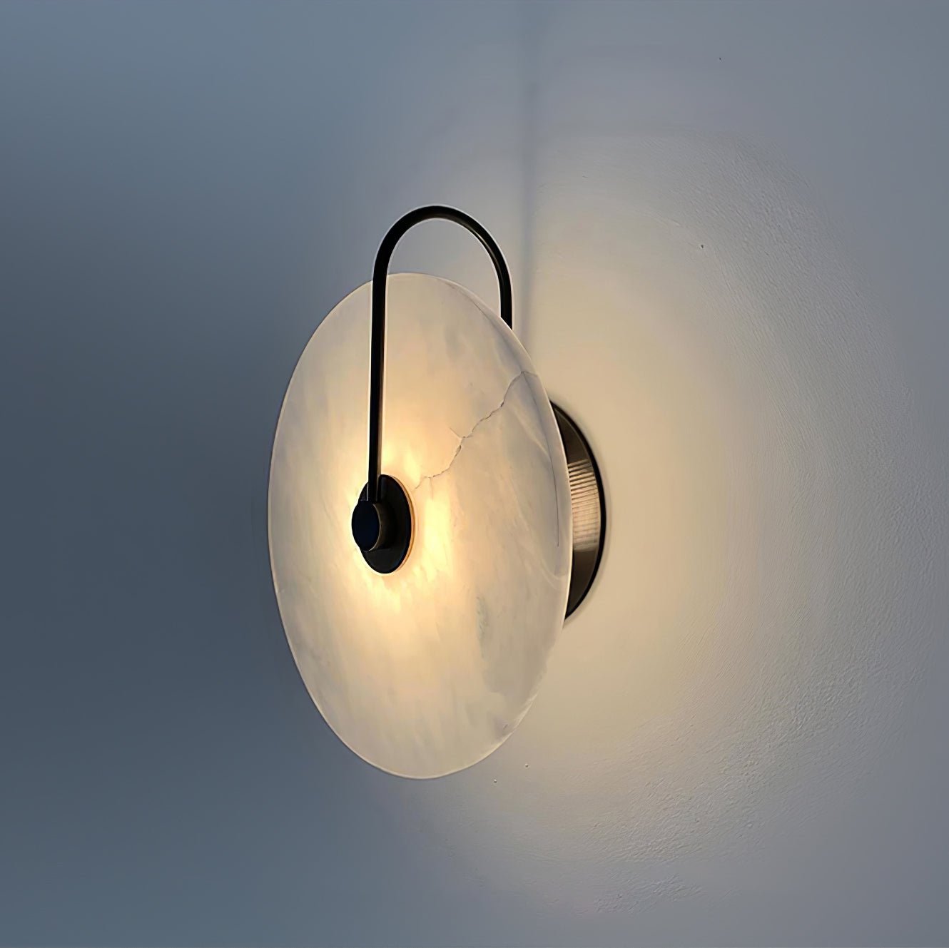 Kristy Alabaster LED Wall Lamp Round Iconic Circular - Neutralighting