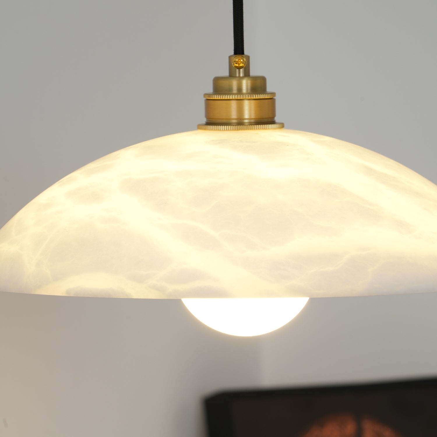Ljomuvyd Individual Creativity Dome Alabaster Pendant Light - Neutralighting