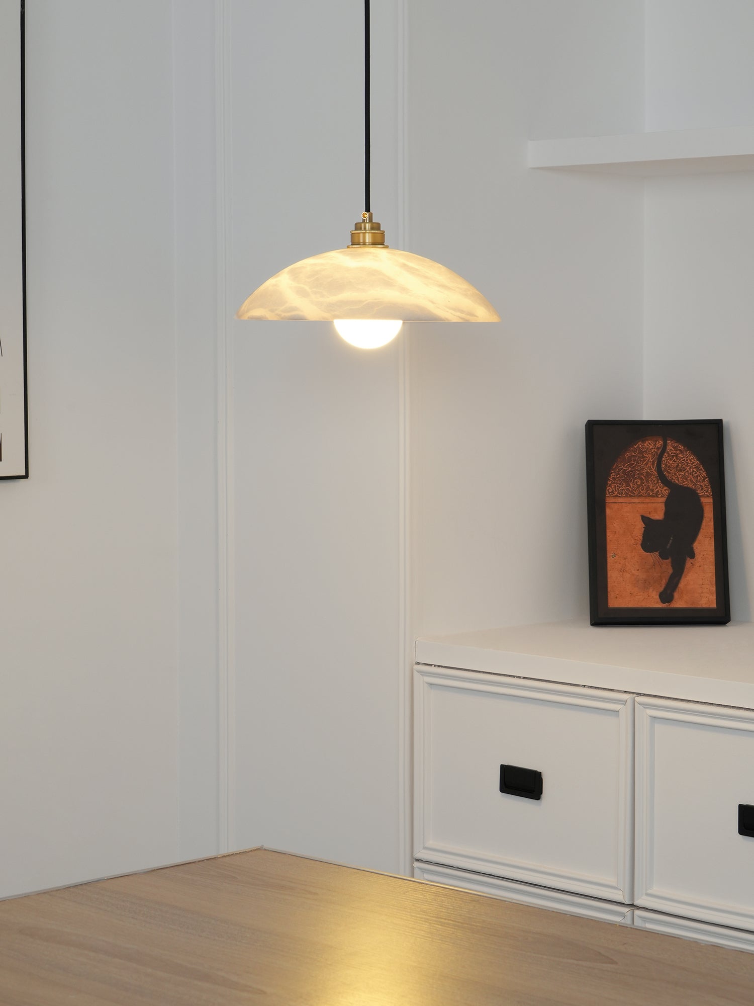 Ljomuvyd Individual Creativity Dome Alabaster Pendant Light - Neutralighting
