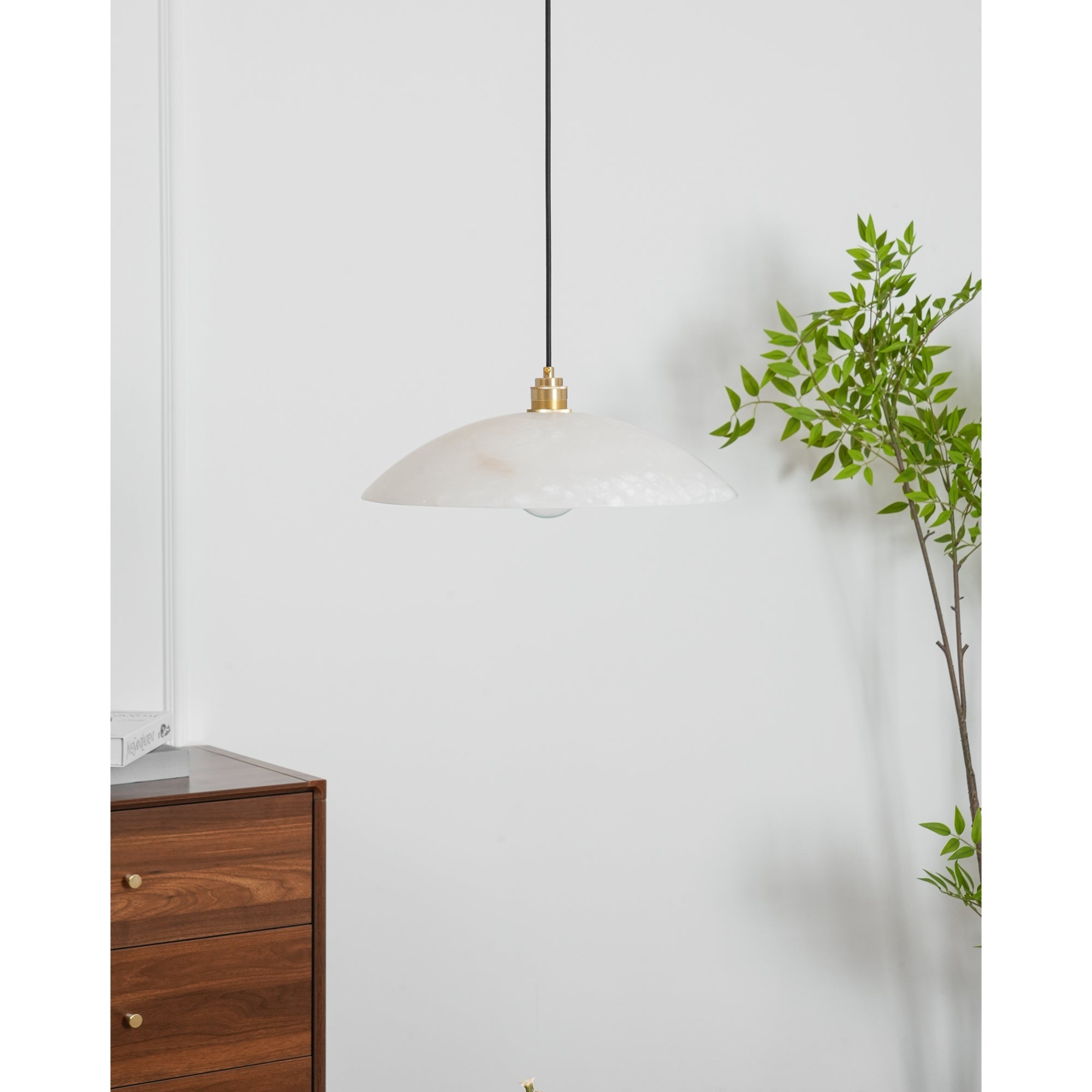 Ljomuvyd Individual Creativity Dome Alabaster Pendant Light - Neutralighting