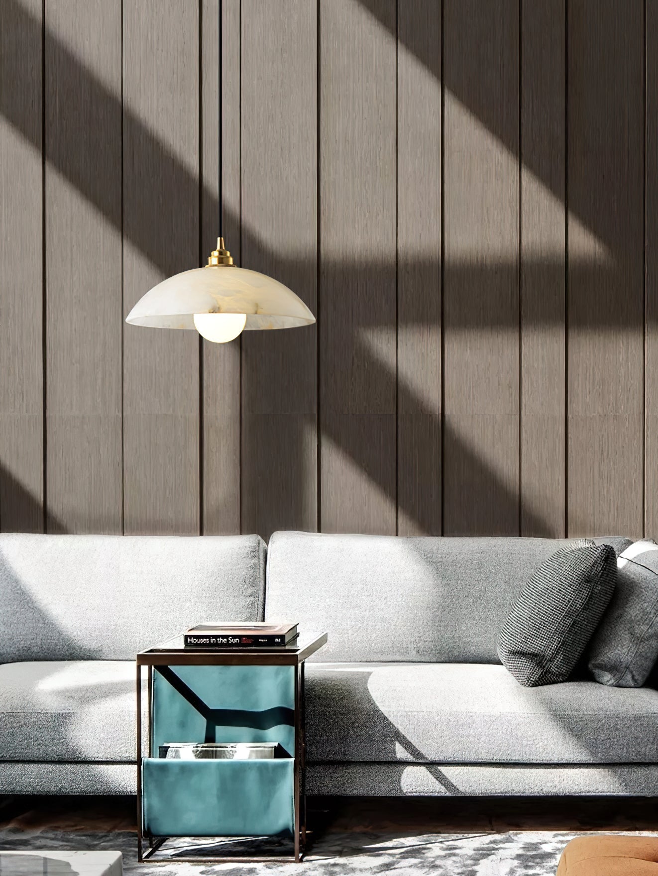 Ljomuvyd Individual Creativity Dome Alabaster Pendant Light - Neutralighting