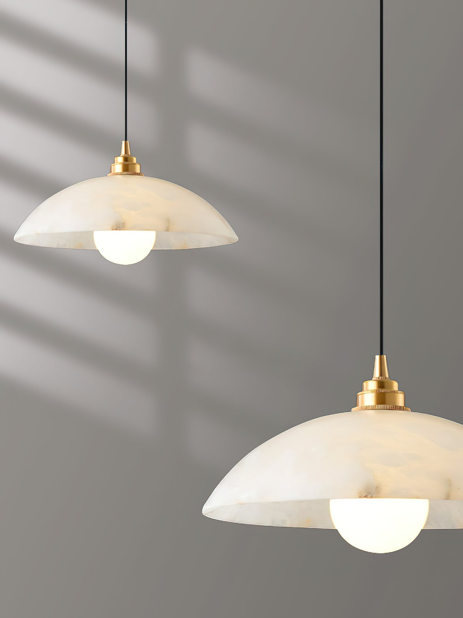 Ljomuvyd Individual Creativity Dome Alabaster Pendant Light - Neutralighting