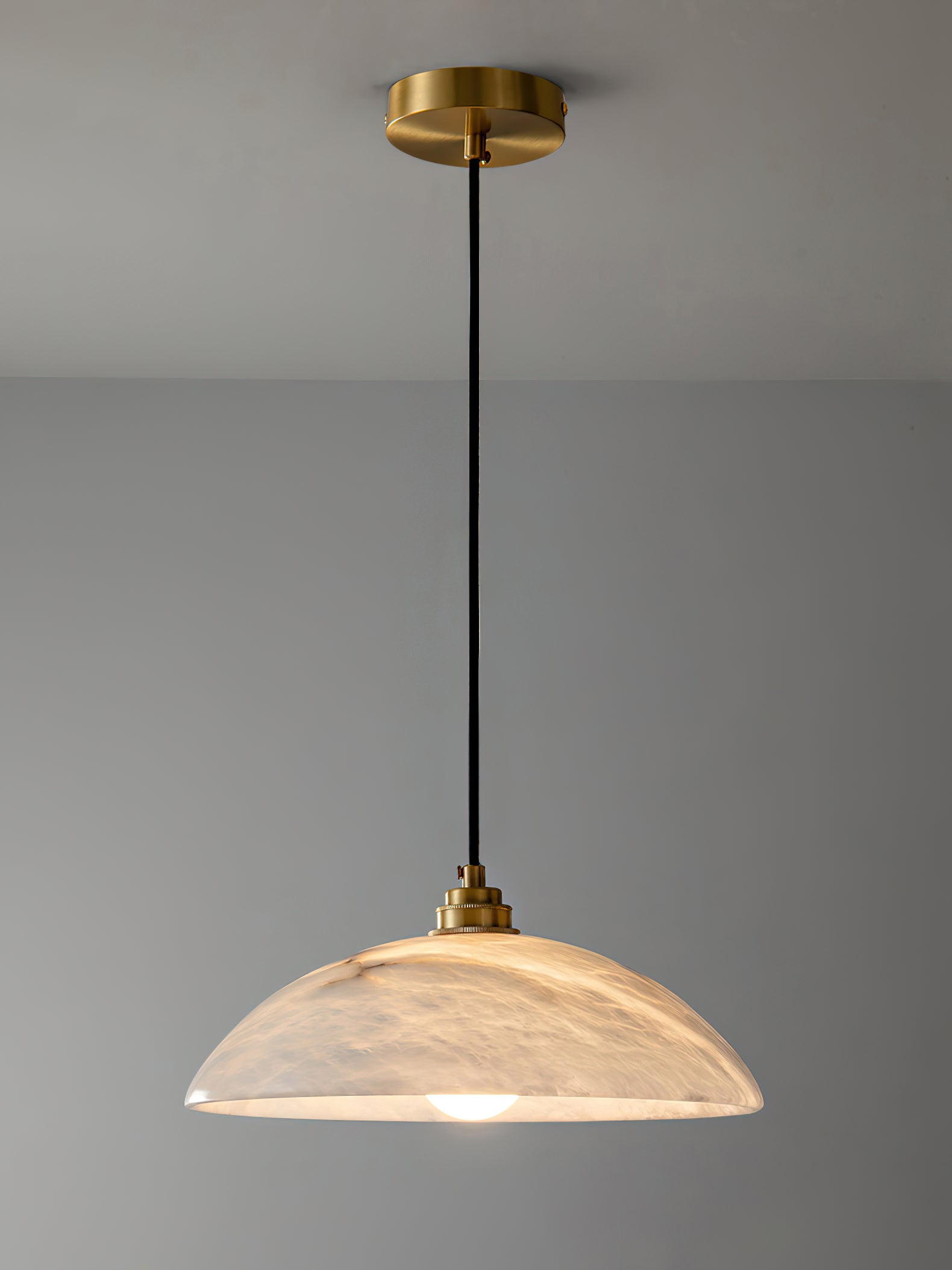 Ljomuvyd Individual Creativity Dome Alabaster Pendant Light - Neutralighting