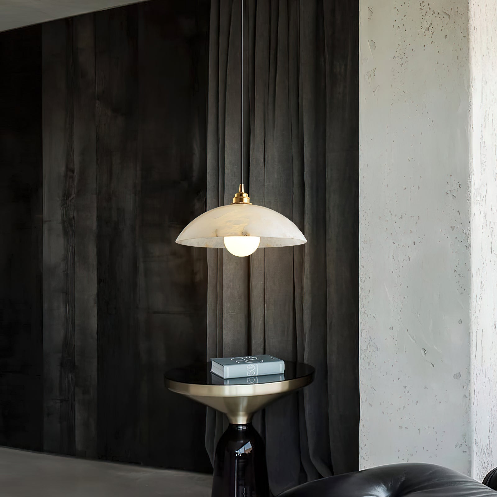 Ljomuvyd Individual Creativity Dome Alabaster Pendant Light - Neutralighting