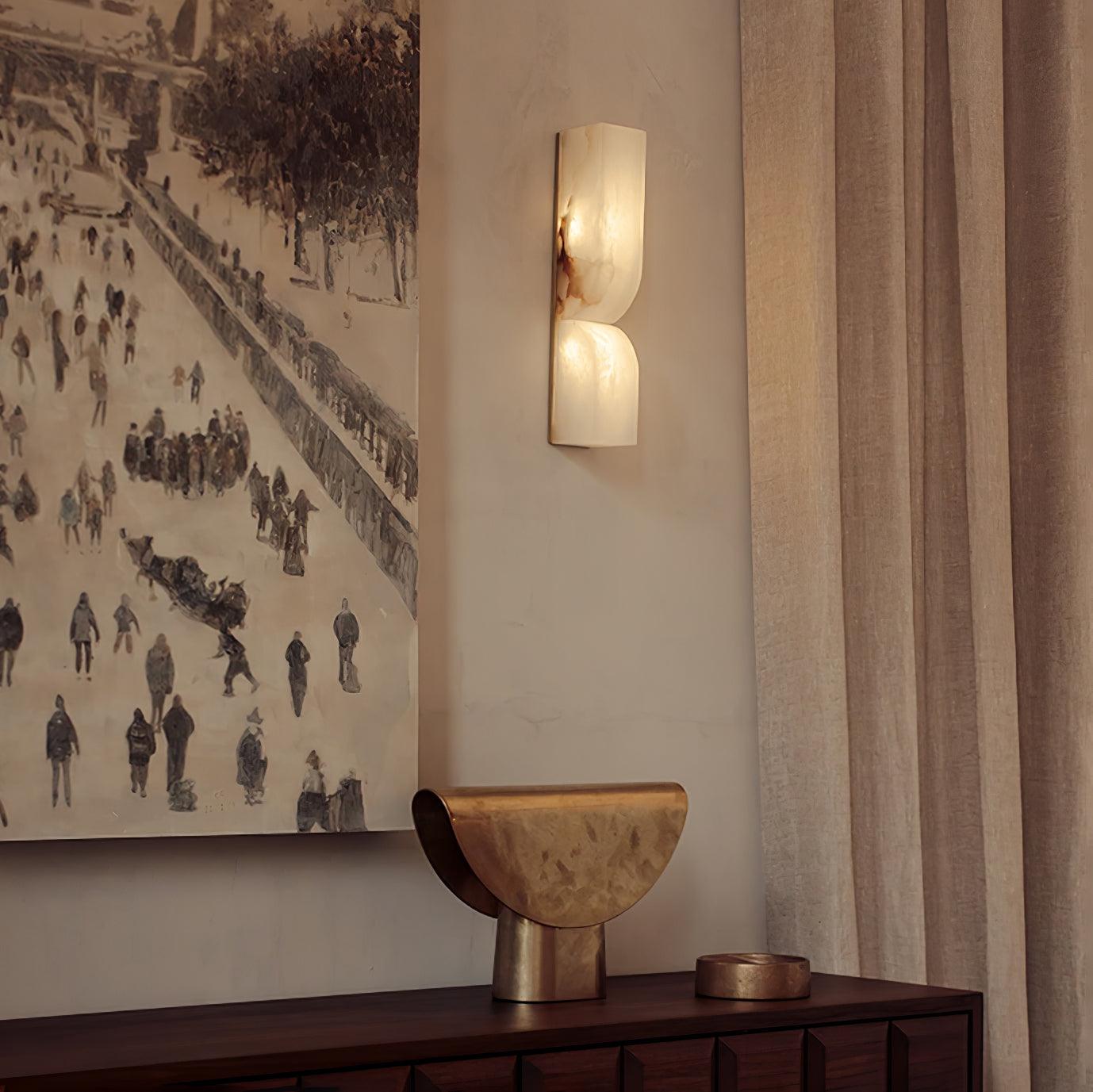 Lunaris Alabaster Rectangular Wall Lamp - Neutralighting