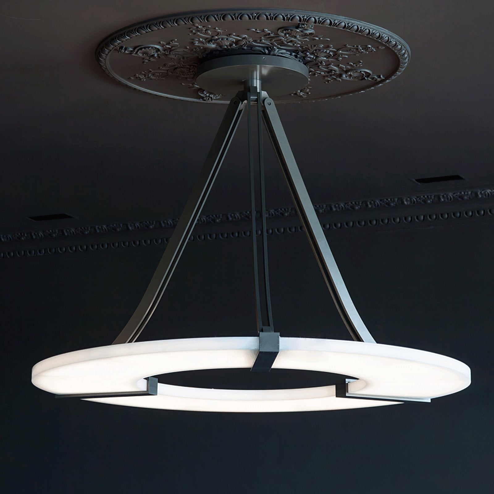 Althea Alabaster Ring Pendant Light Chandelier - Neutralighting