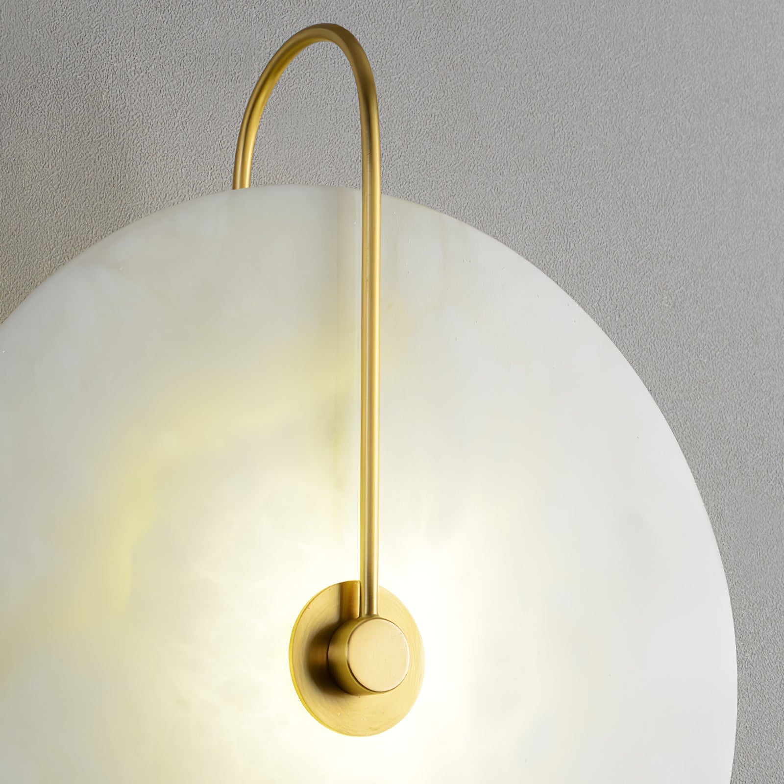 Kristy Alabaster LED Wall Lamp Round Iconic Circular - Neutralighting