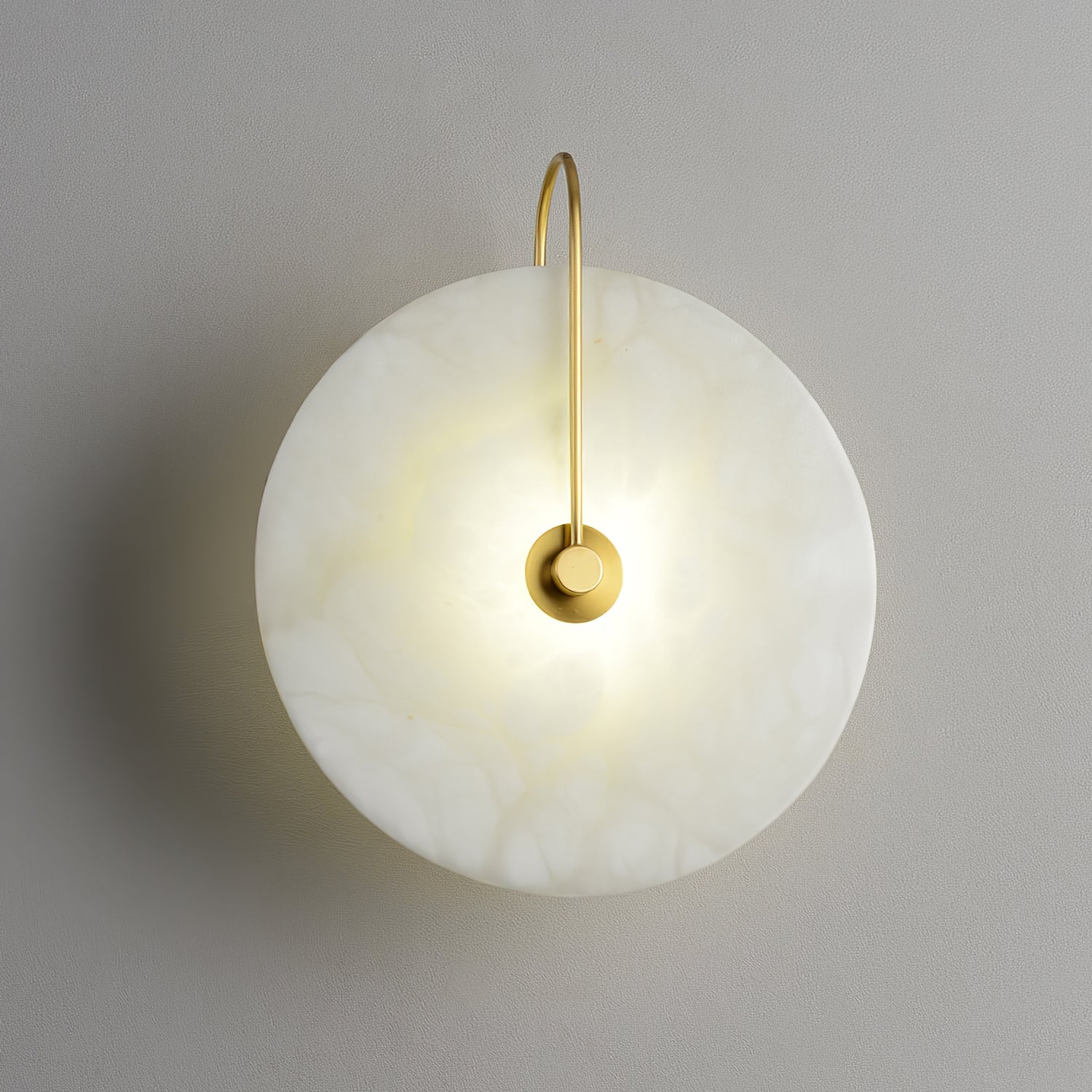Kristy Alabaster LED Wall Lamp Round Iconic Circular - Neutralighting