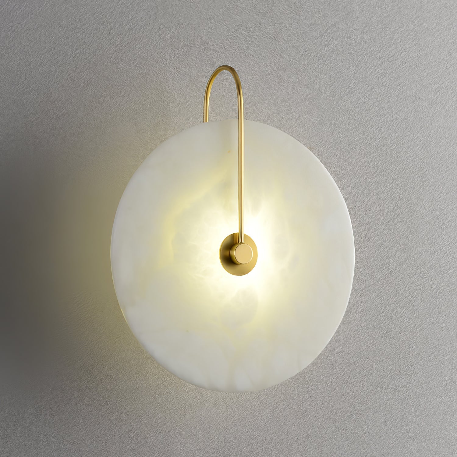 Kristy Alabaster LED Wall Lamp Round Iconic Circular - Neutralighting