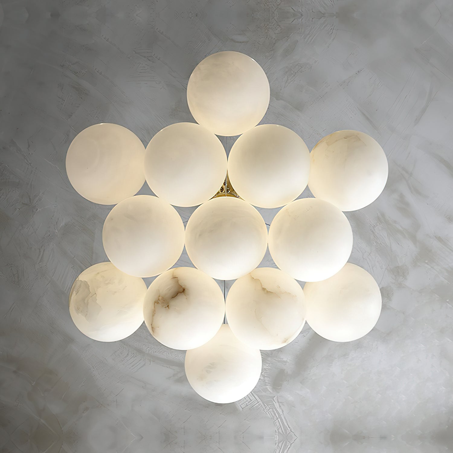 Norduvyd Alabaster Cluster Lunar Chandelier - Neutralighting