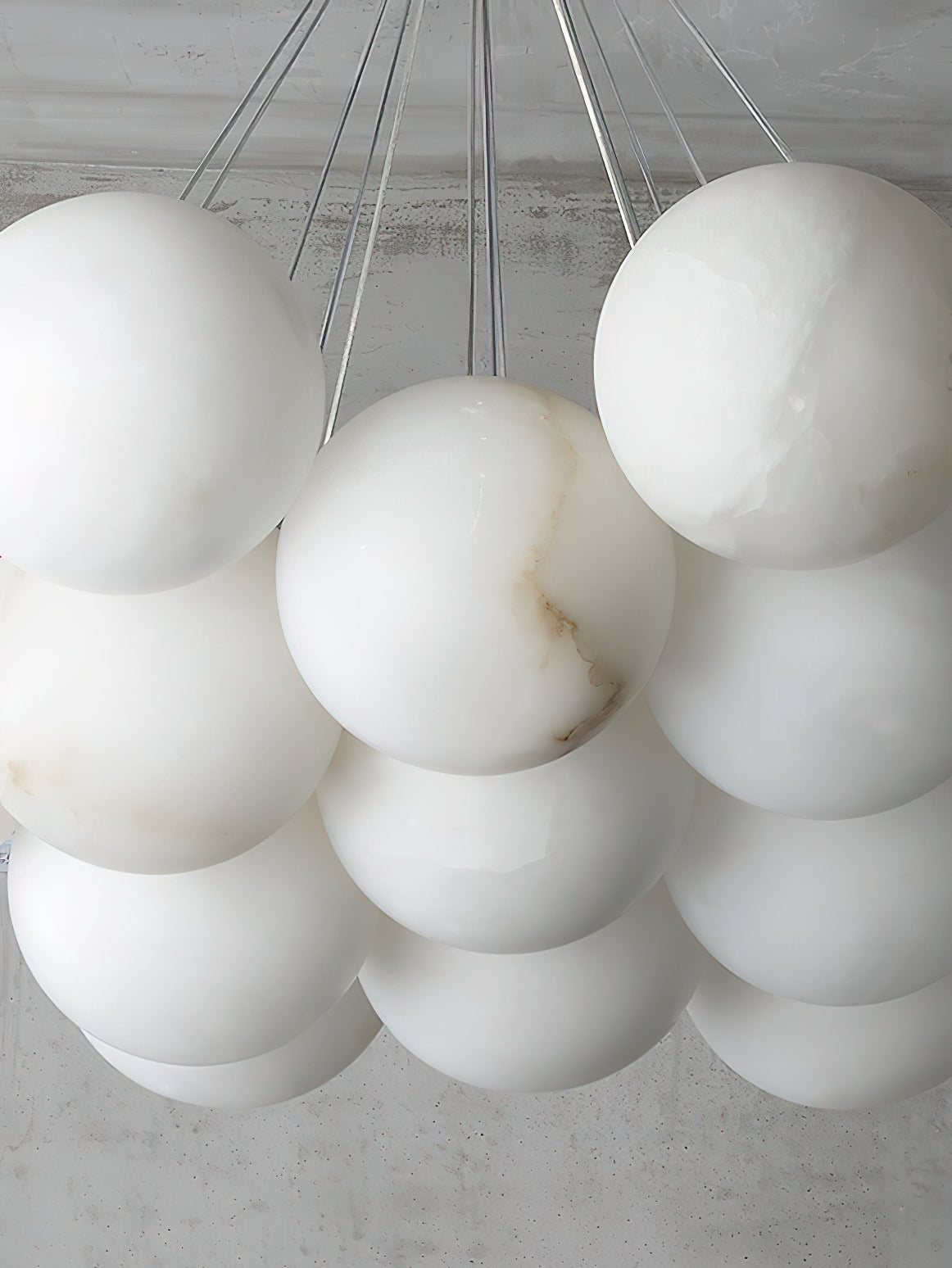 Norduvyd Alabaster Cluster Lunar Chandelier - Neutralighting