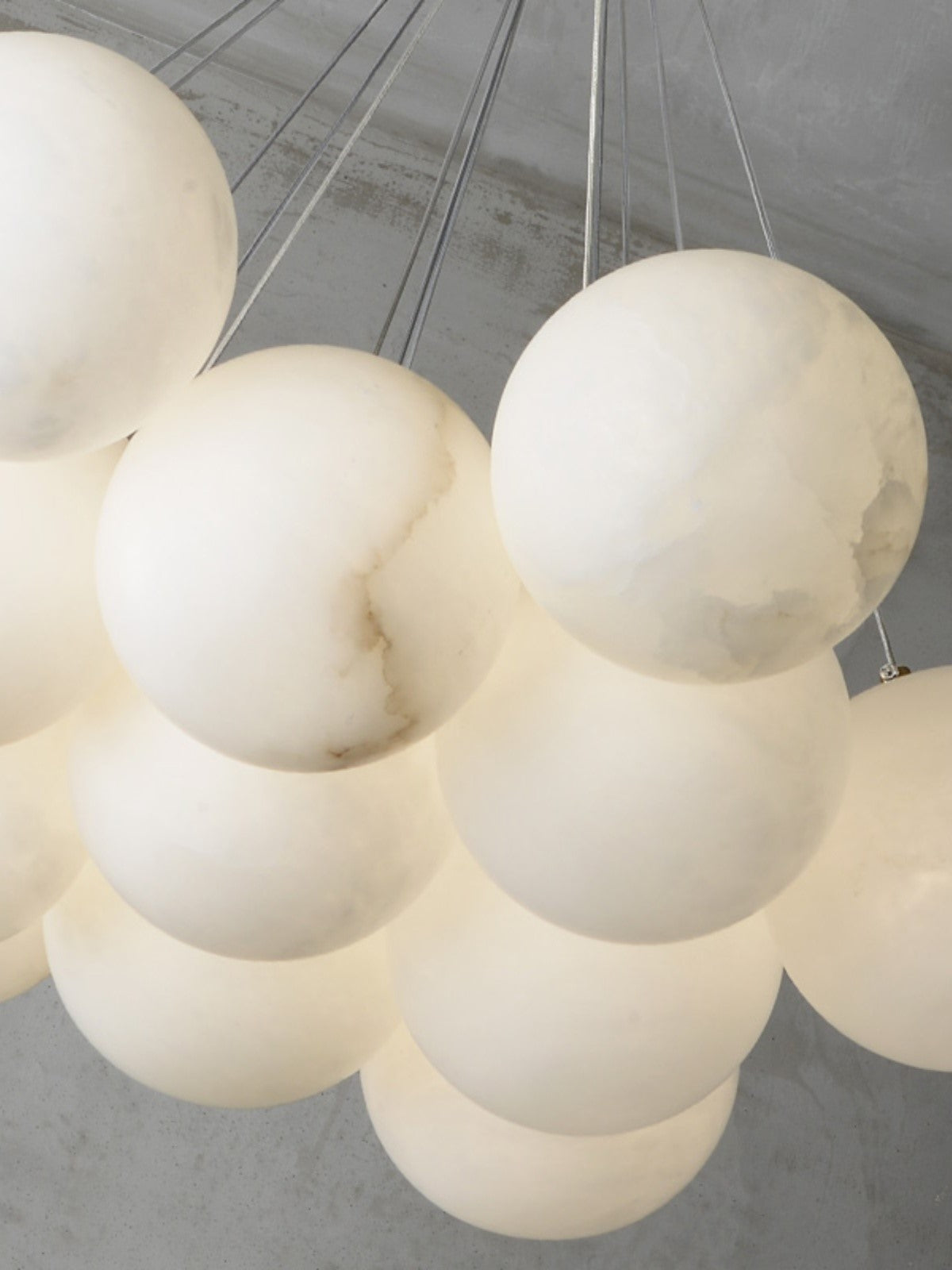 Norduvyd Alabaster Cluster Lunar Chandelier - Neutralighting