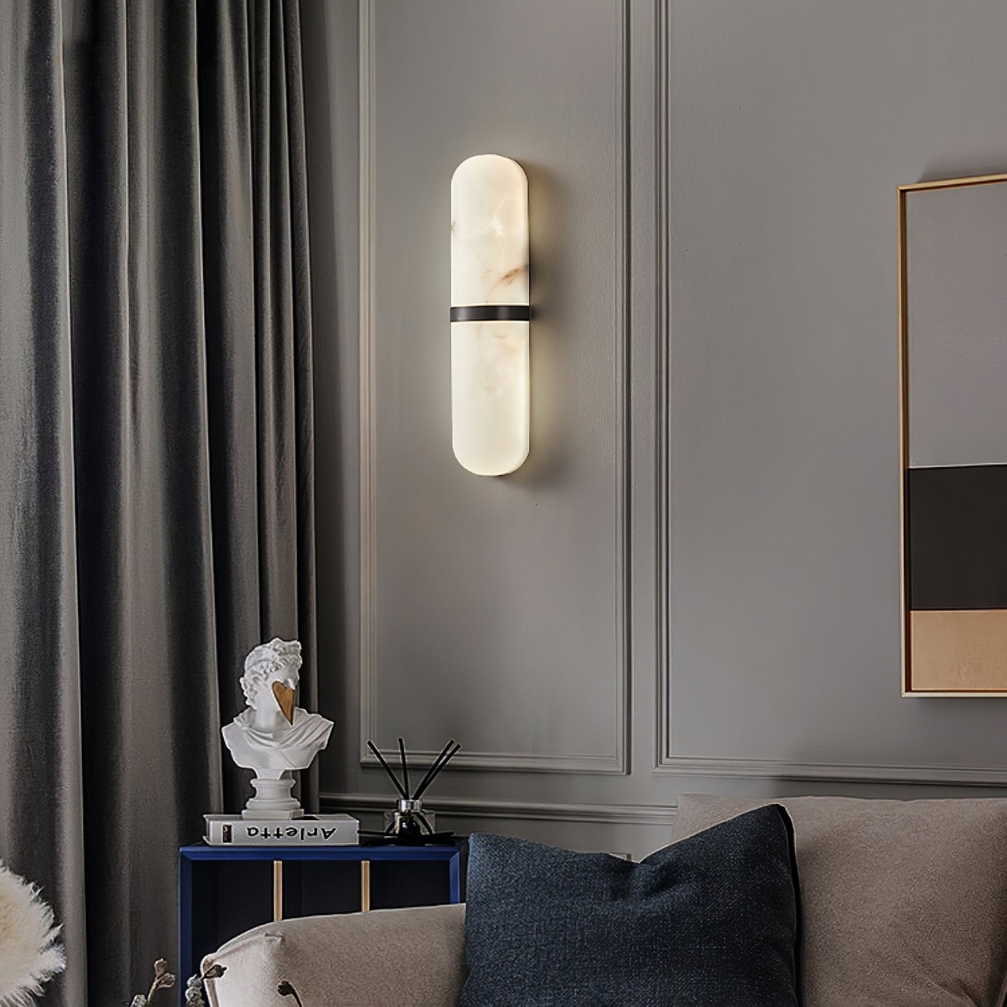 Vitheion Minimalist Alabaster Wall Light - Neutralighting