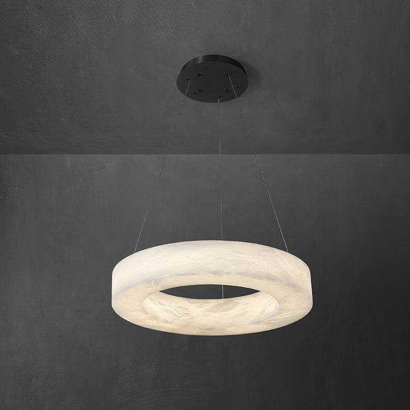 Plotuvyn Postmodern Luxury Ring Alabaster Chandelier - Neutralighting