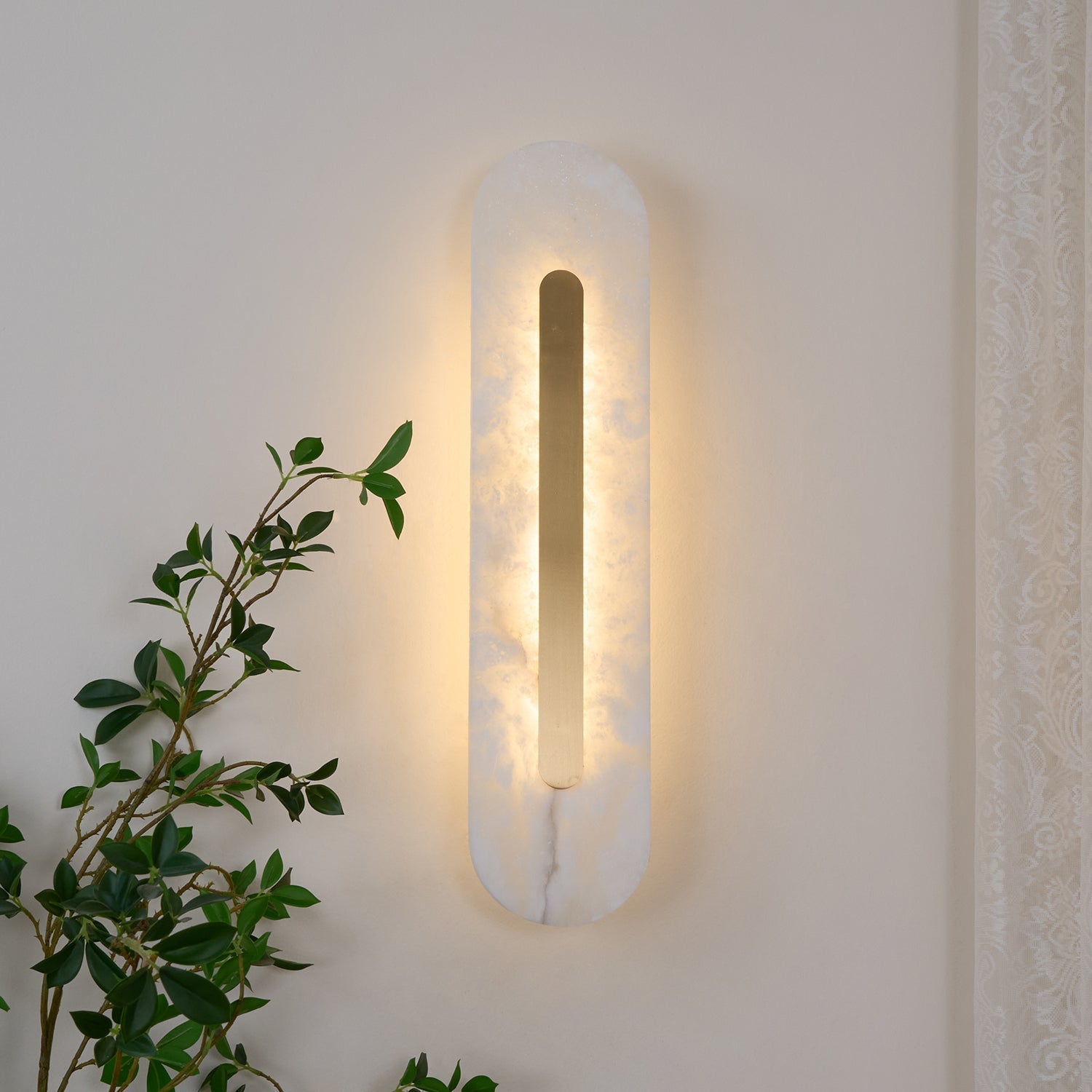 Hurn Alabaster Rounded Wall Lamp - Neutralighting