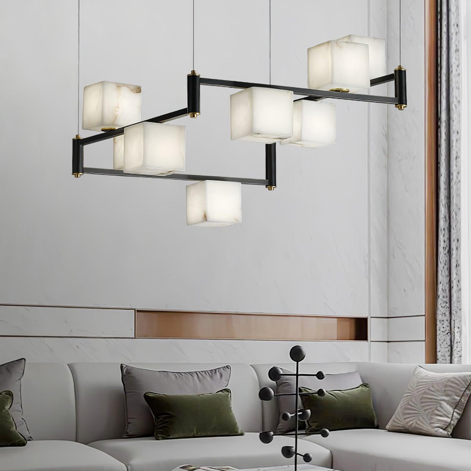 Ostruvye Individual Creativity Box Alabaster Chandelier - Neutralighting