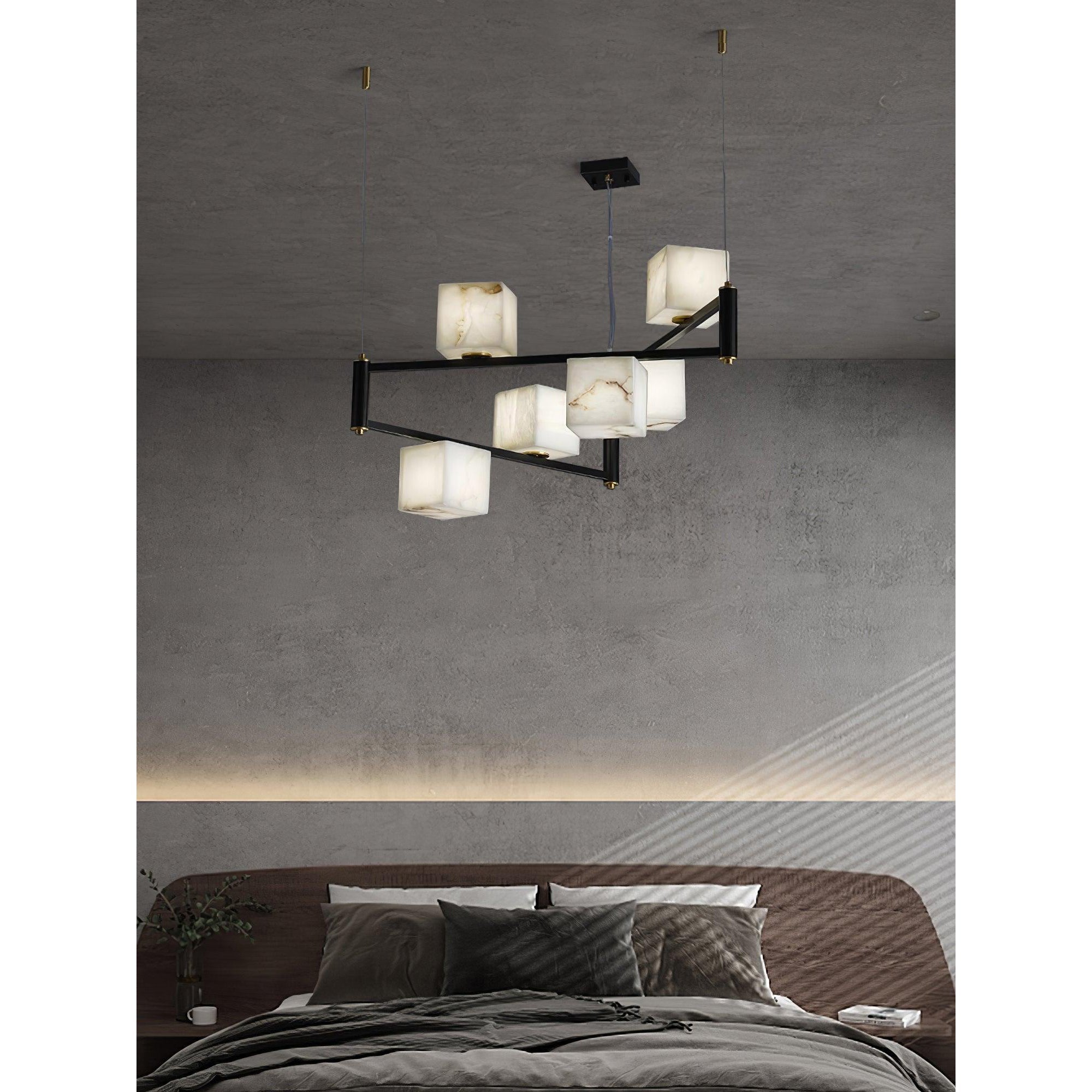 Ostruvye Individual Creativity Box Alabaster Chandelier - Neutralighting