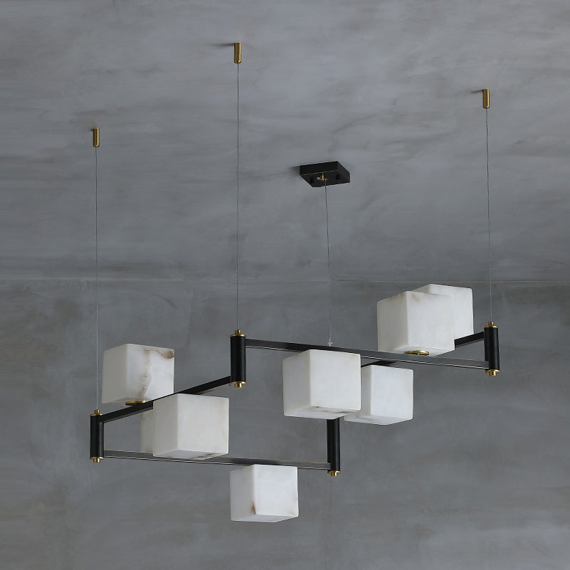 Ostruvye Individual Creativity Box Alabaster Chandelier - Neutralighting