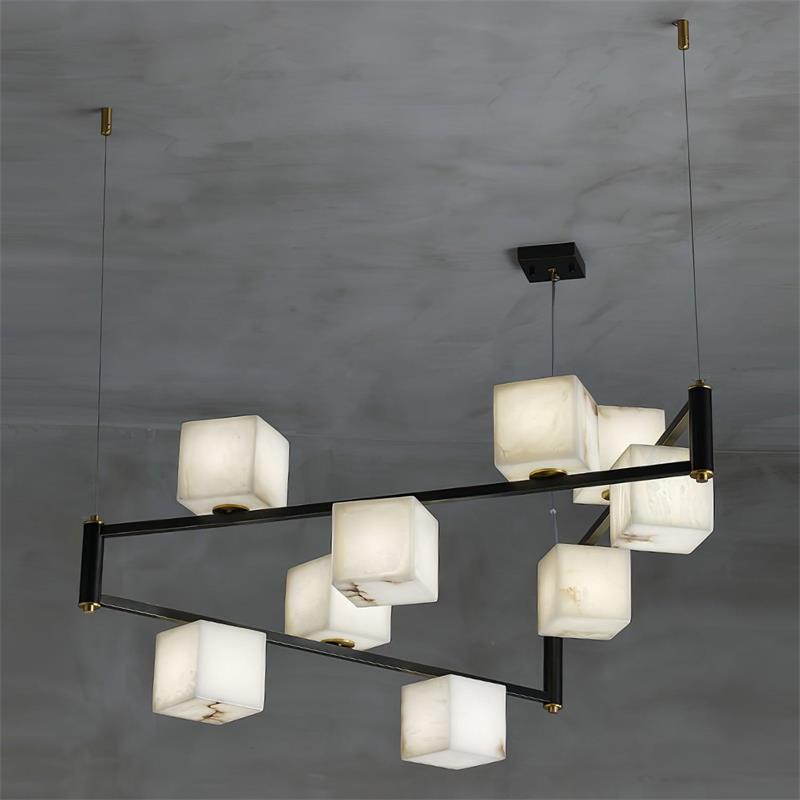 Ostruvye Individual Creativity Box Alabaster Chandelier - Neutralighting