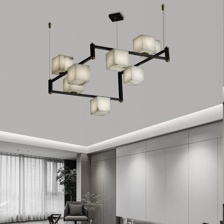 Ostruvye Individual Creativity Box Alabaster Chandelier - Neutralighting