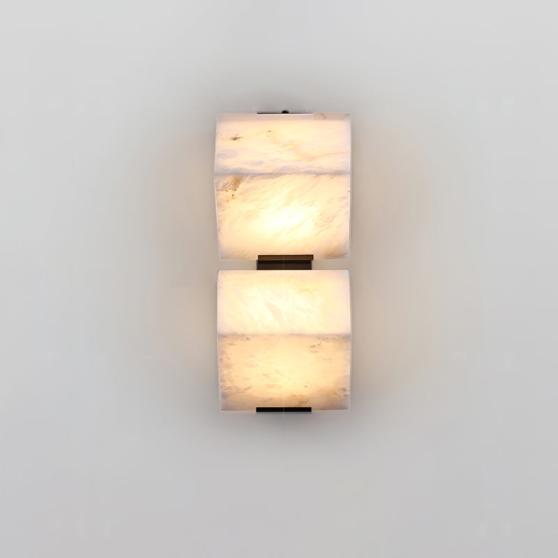 Alabaster Wall Lamp Staircase Sculptural Cubes - Neutralighting