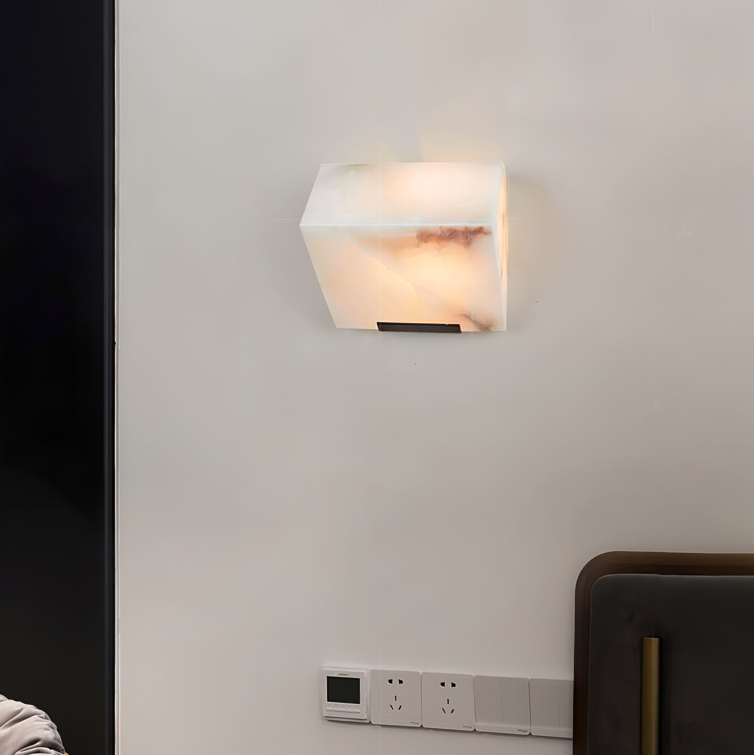 Alabaster Wall Lamp Staircase Sculptural Cubes - Neutralighting