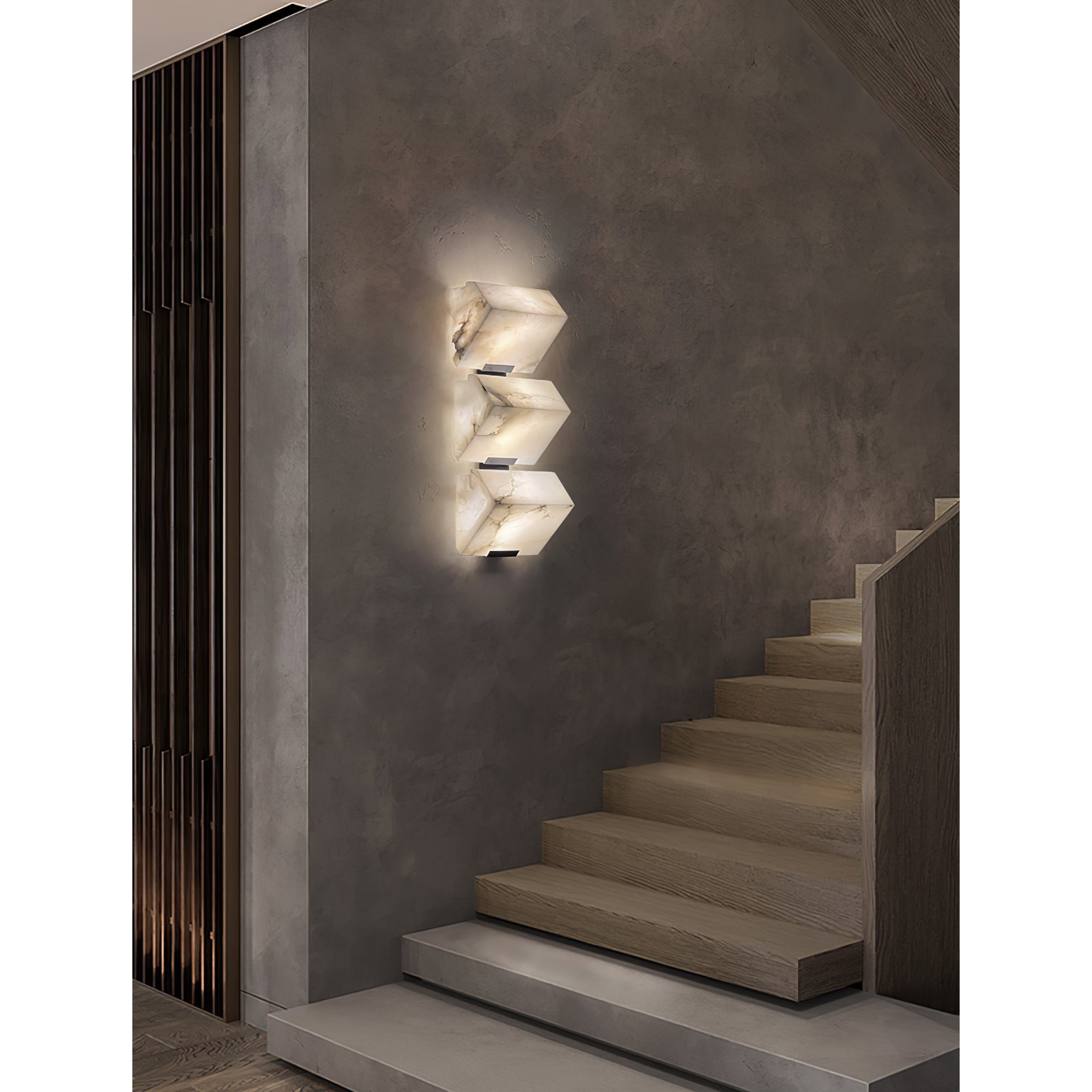 Qvistuvyn Staircase Metal Alabaster Wall Lamp - Neutralighting