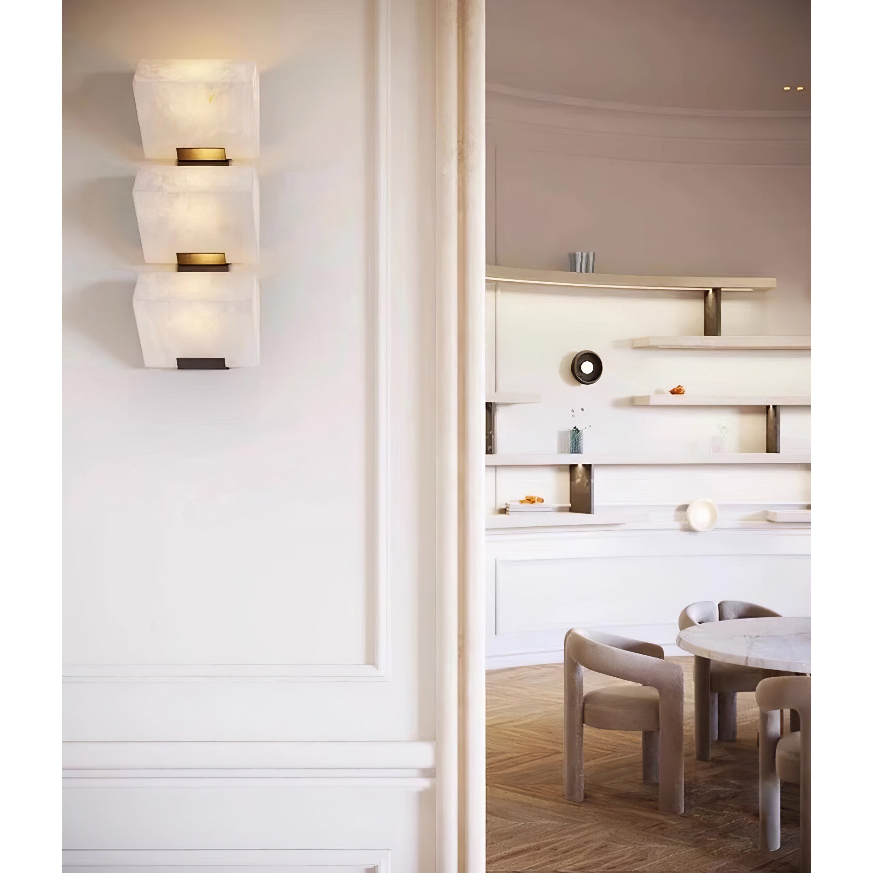 Qvistuvyn Staircase Metal Alabaster Wall Lamp - Neutralighting