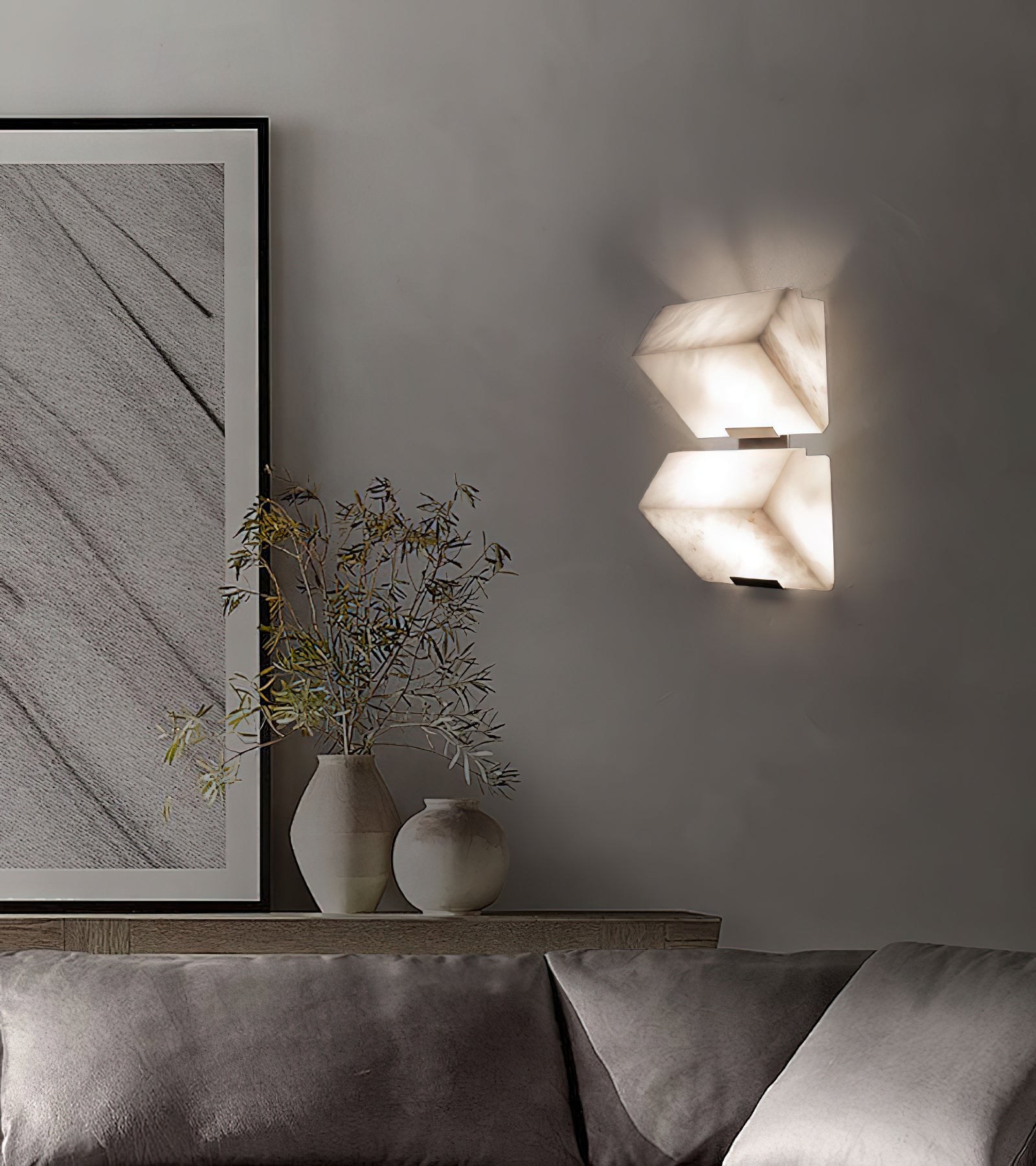 Qvistuvyn Staircase Metal Alabaster Wall Lamp - Neutralighting