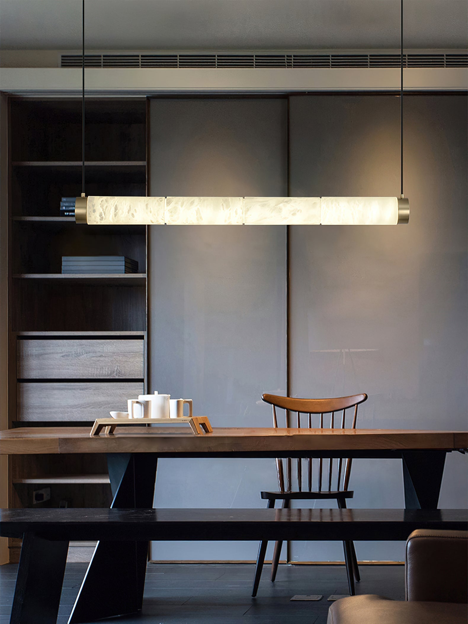 Plotuvyi Modern Strip Alabaster Pendant Light - Neutralighting