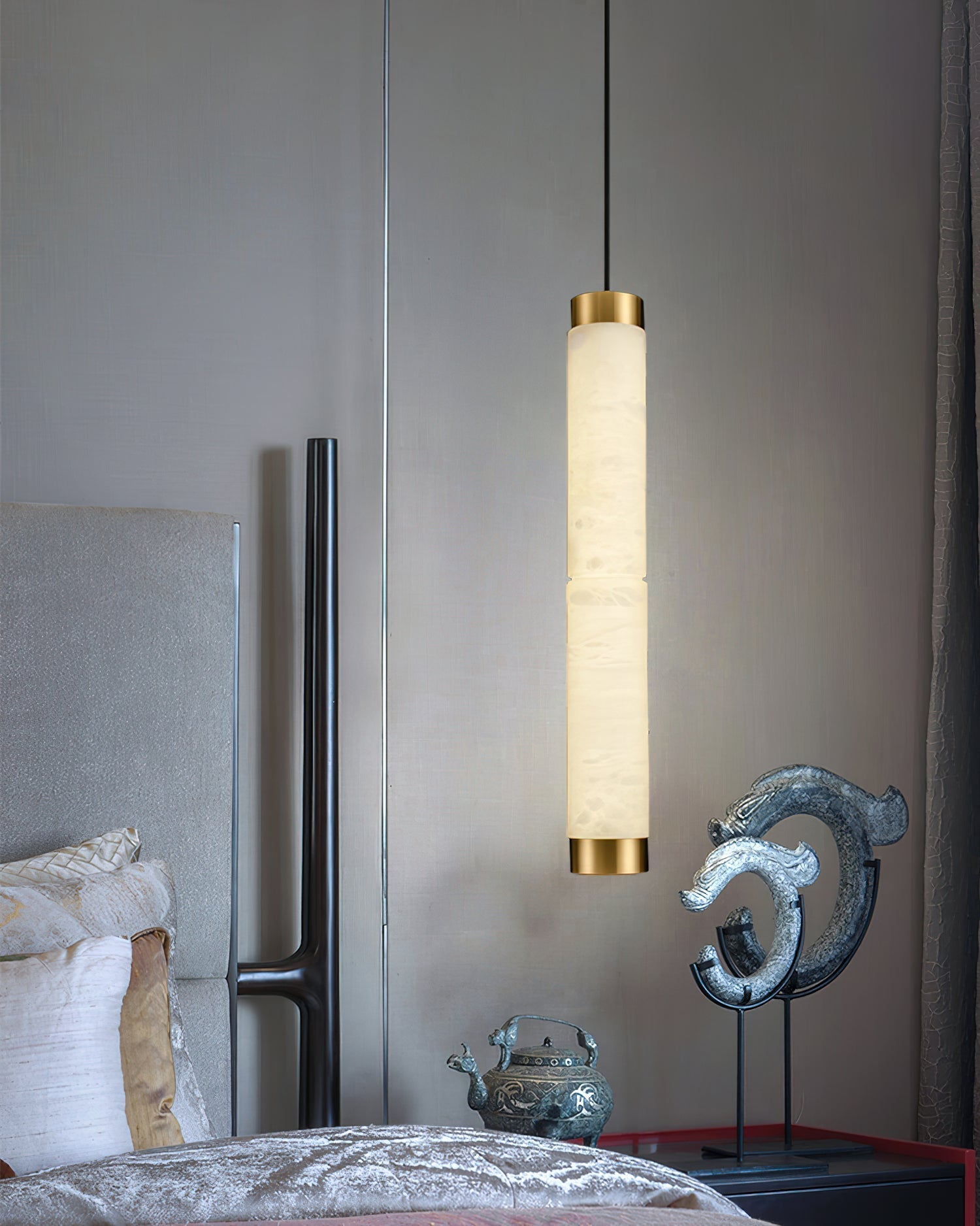 Plotuvyi Modern Strip Alabaster Pendant Light - Neutralighting