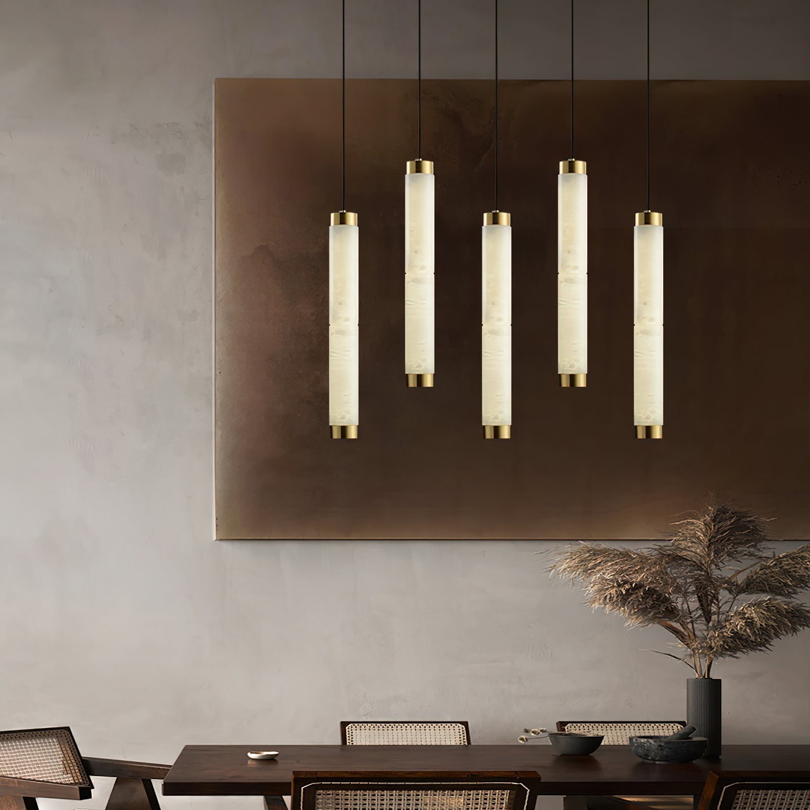 Plotuvyi Modern Strip Alabaster Pendant Light - Neutralighting