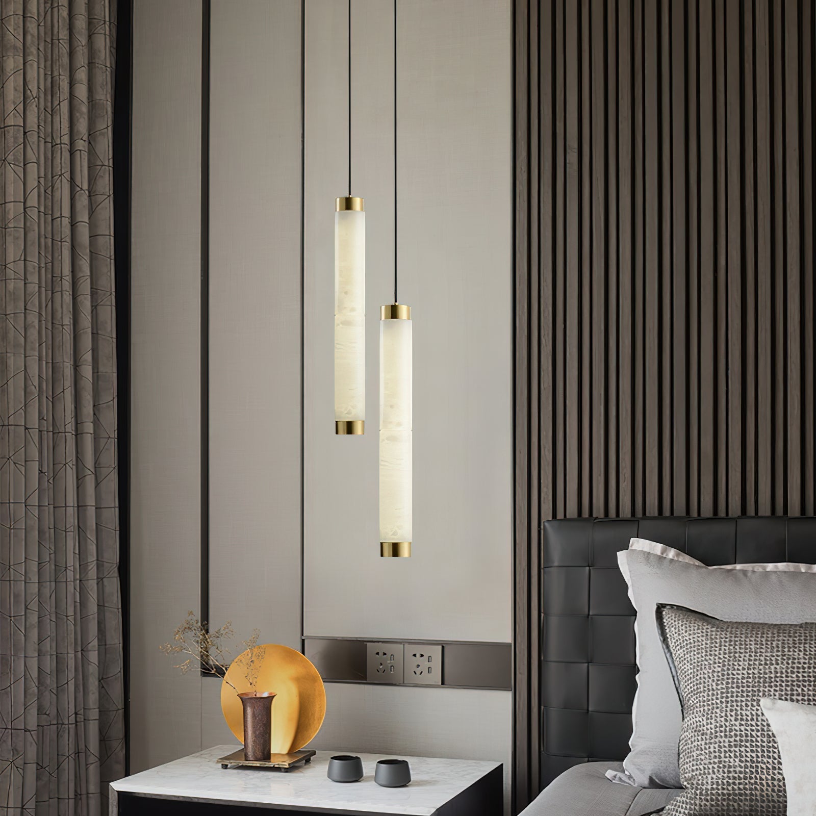 Plotuvyi Modern Strip Alabaster Pendant Light - Neutralighting
