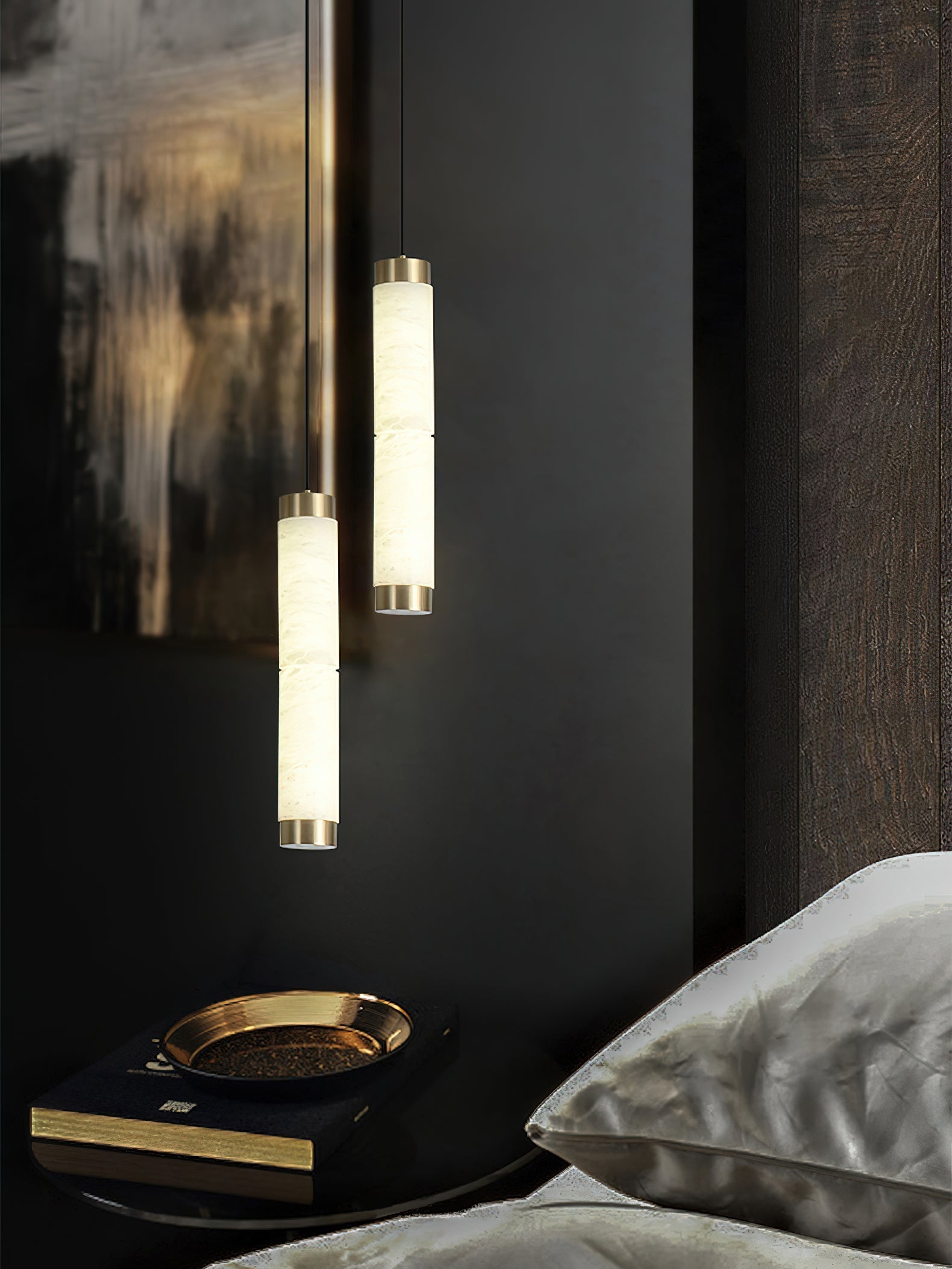 Plotuvyi Modern Strip Alabaster Pendant Light - Neutralighting