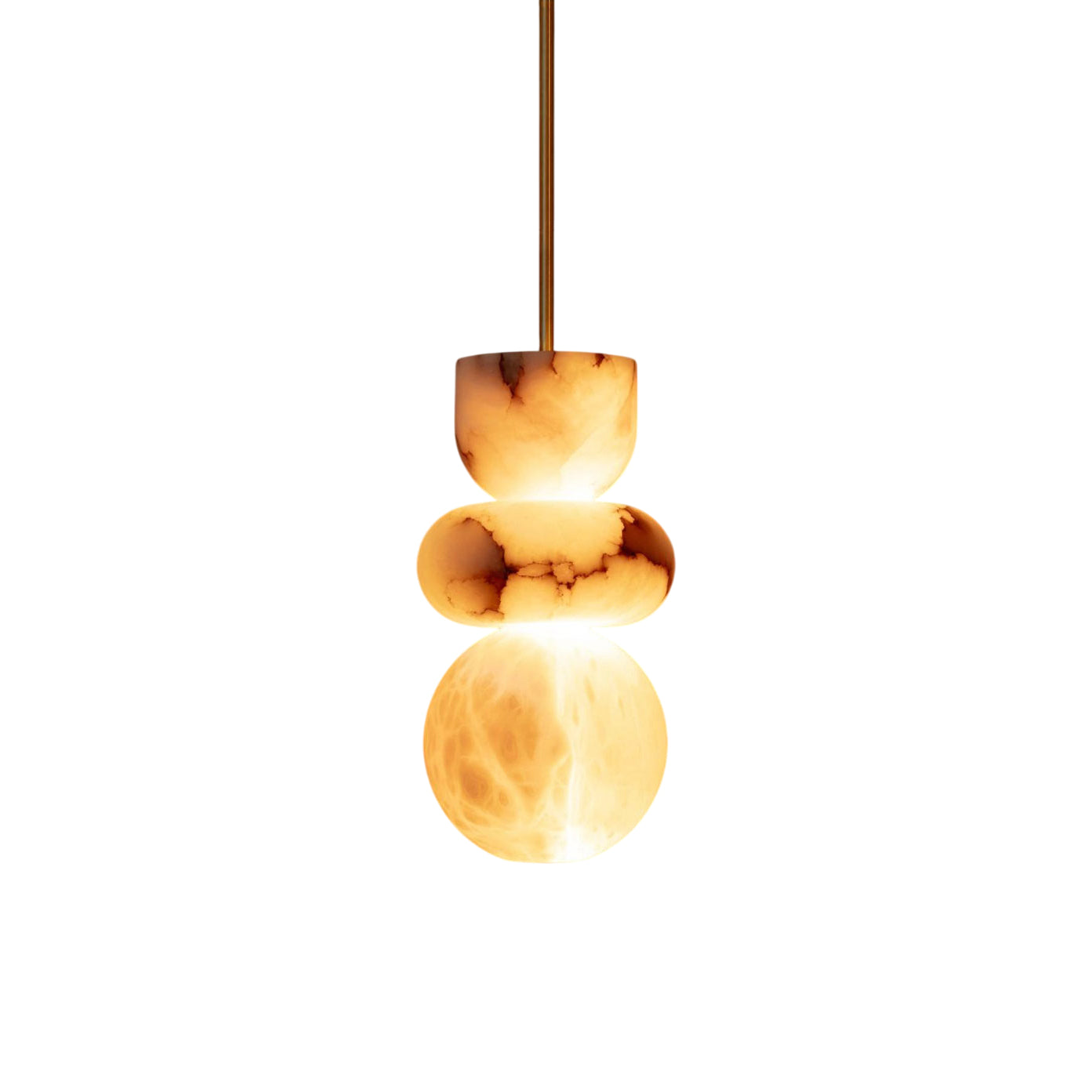 Rauduvyn Modern Totem Alabaster Pendant Light - Neutralighting