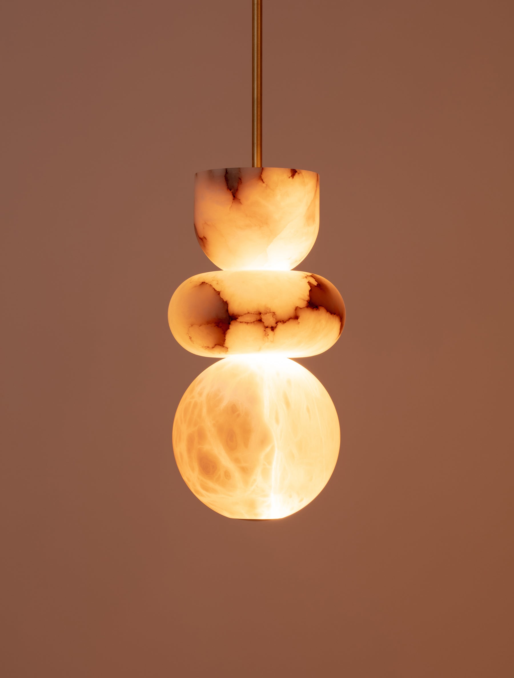 Rauduvyn Modern Totem Alabaster Pendant Light - Neutralighting