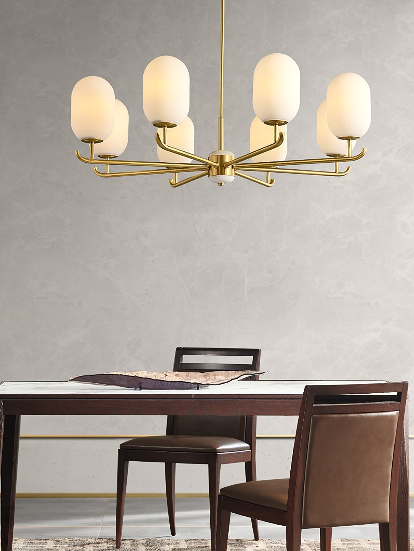 Sifuvyn Modern Geometric Glass Chandelier - Neutralighting