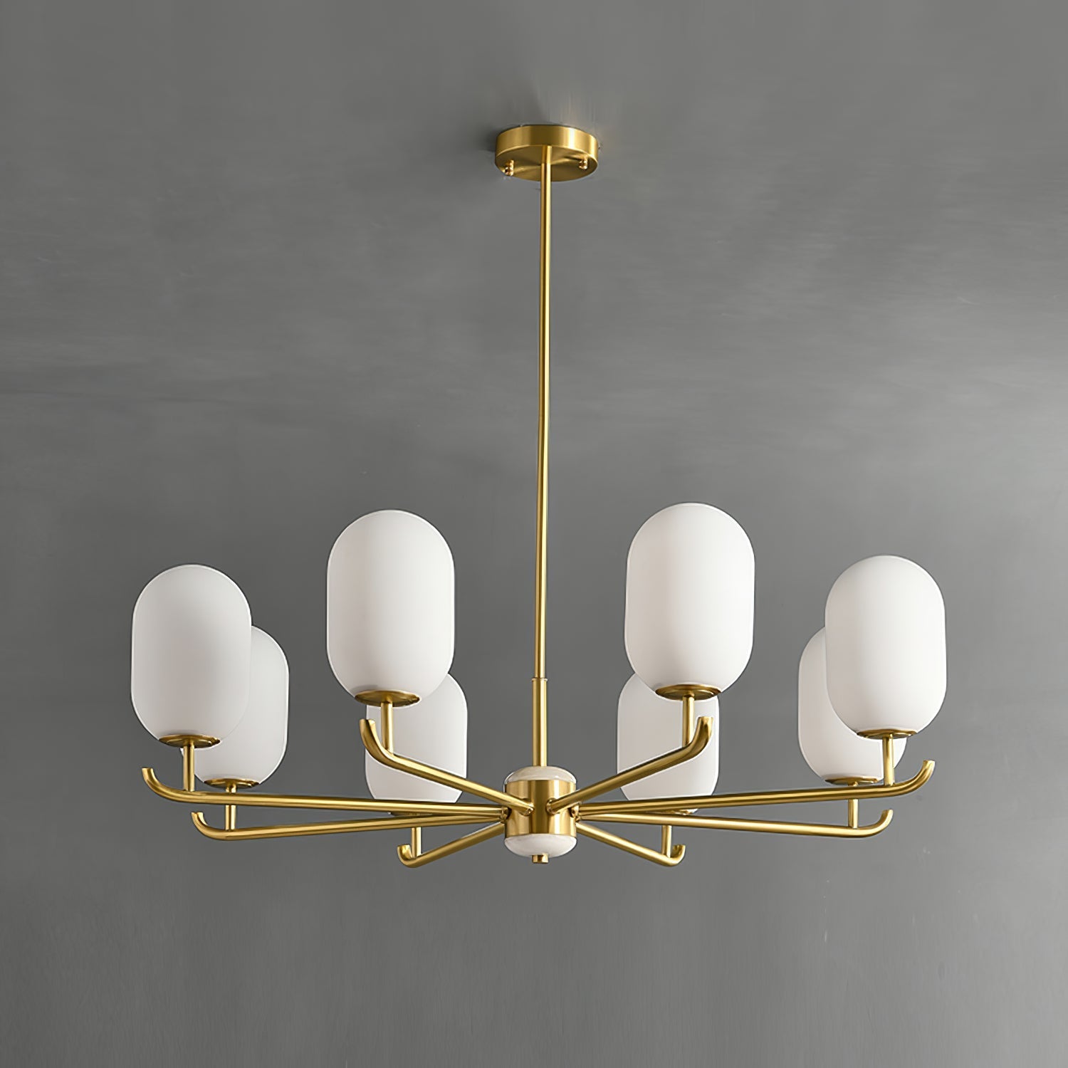 Sifuvyn Modern Geometric Glass Chandelier - Neutralighting