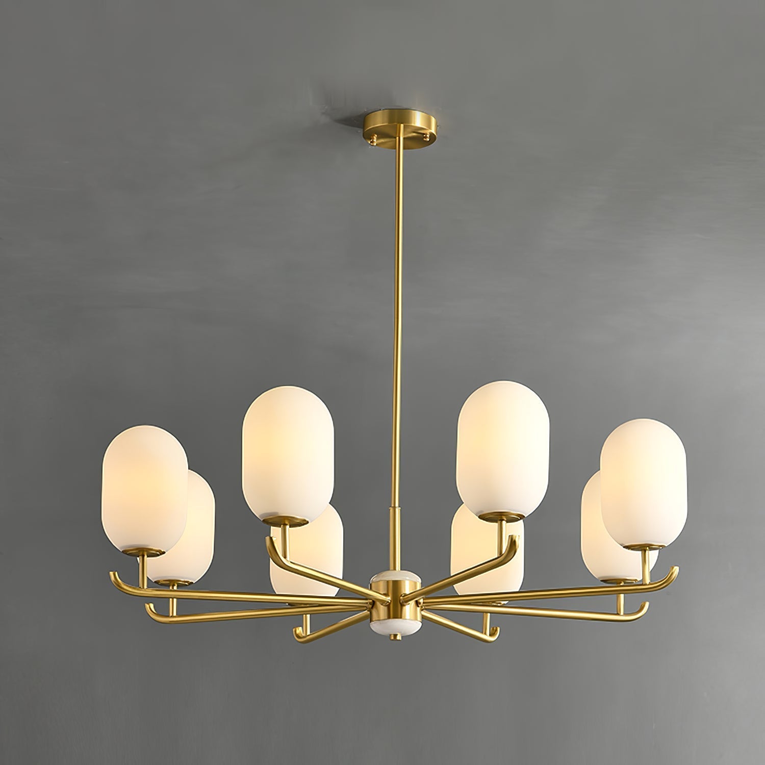 Sifuvyn Modern Geometric Glass Chandelier - Neutralighting