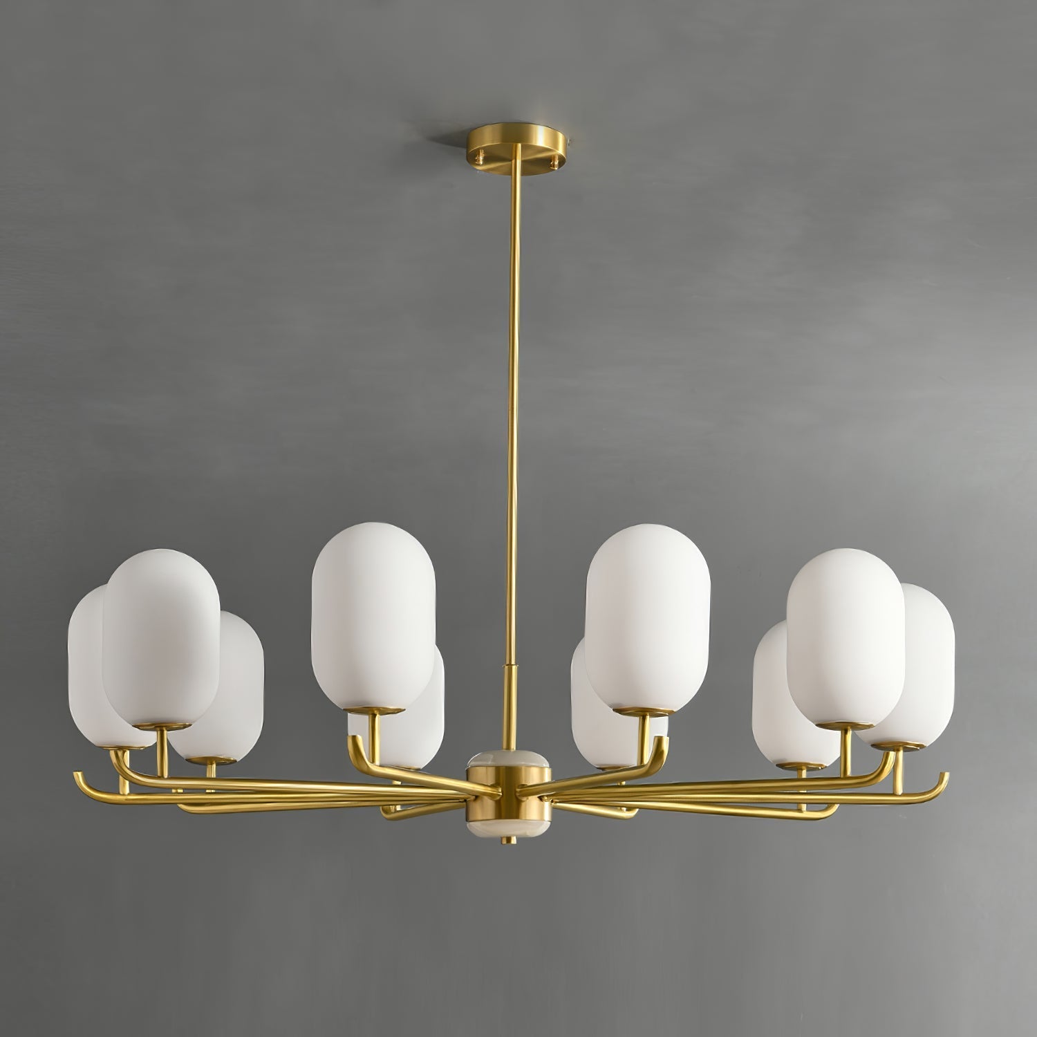 Sifuvyn Modern Geometric Glass Chandelier - Neutralighting