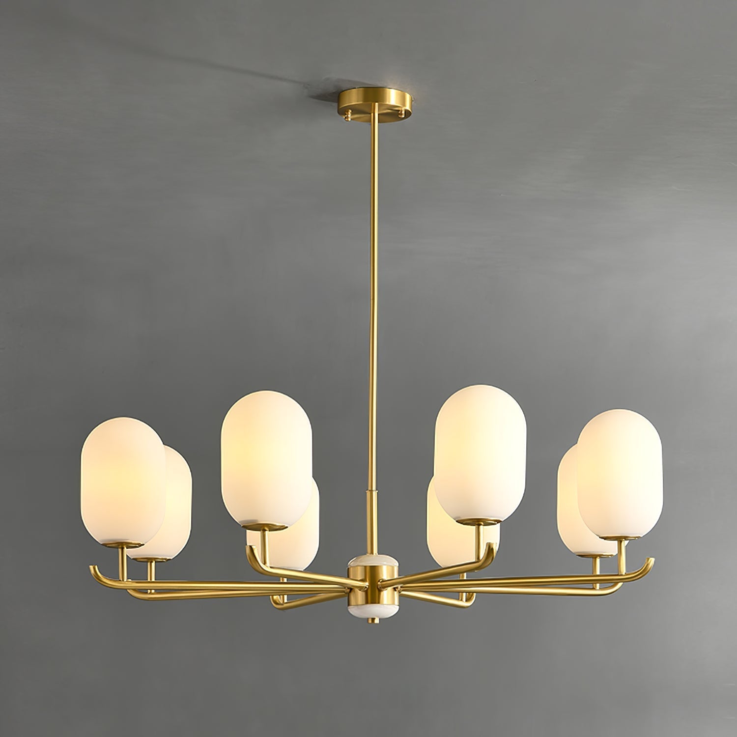 Sifuvyn Modern Geometric Glass Chandelier - Neutralighting